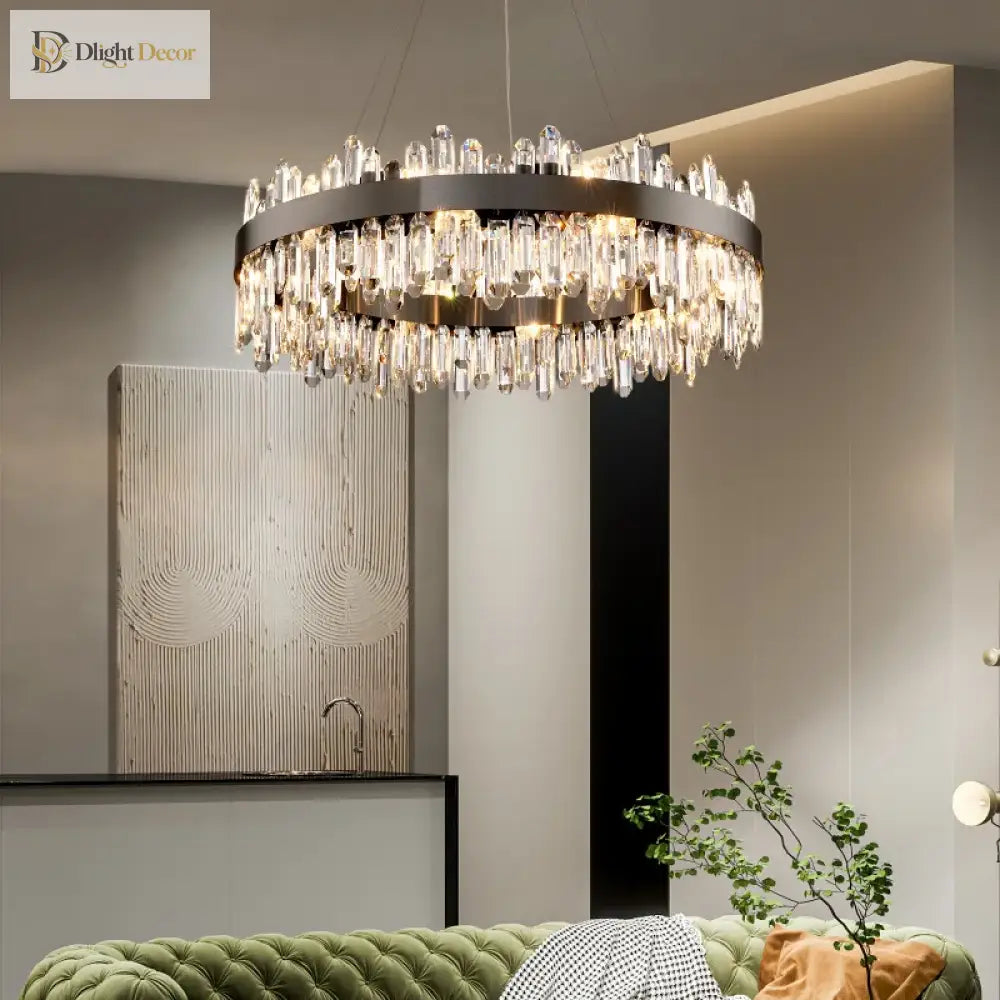 Modern Crystal Signature Chandelier | Dining Room Lighting