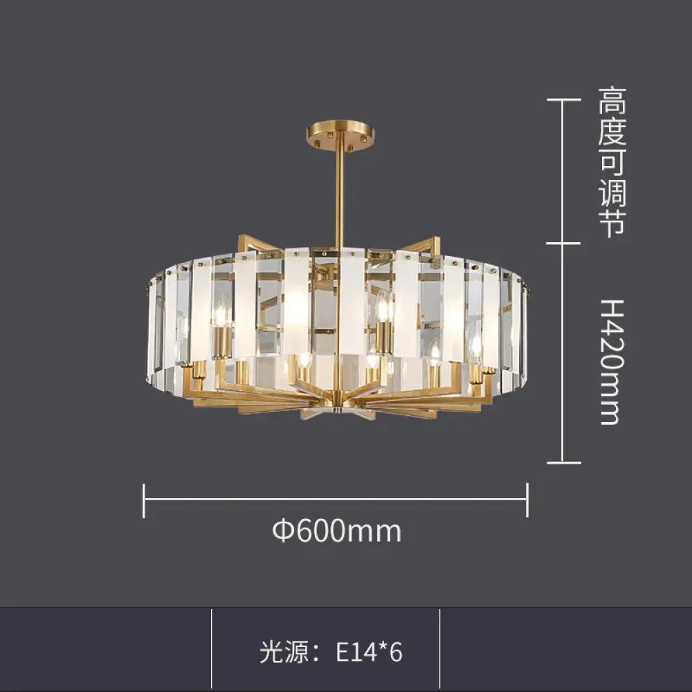 Modern Glass Gold Chandelier | Dining & Kitchen Lighting
