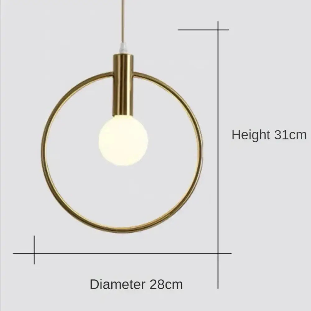 Modern Glass Gold Pendant Light | Modern Bedroom Lighting