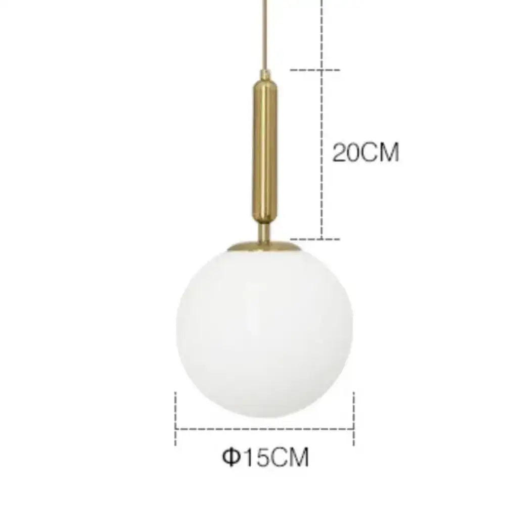 Modern Glass Gold Pendant Light | Modern Bedroom Lighting