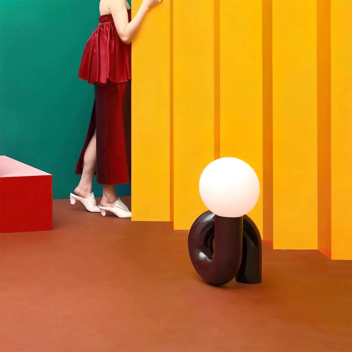 Modern Spiral Bedside Table Lamp - Quirky Whimsical Desk Lamp - PRHOMZ