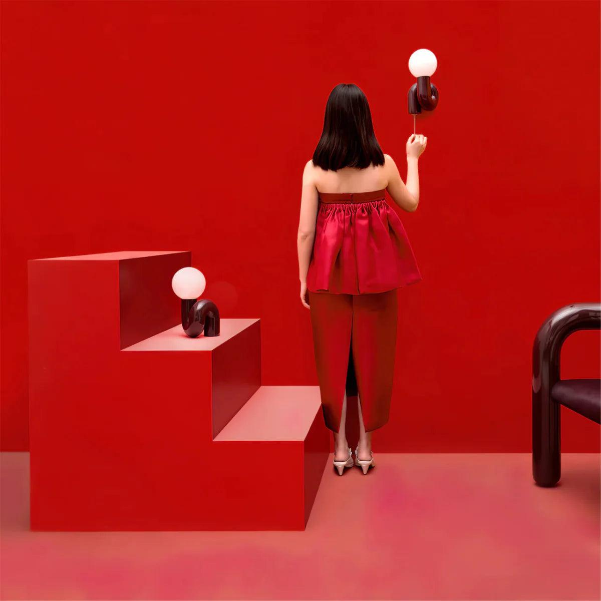 Modern Spiral Bedside Table Lamp - Quirky Whimsical Desk Lamp - PRHOMZ