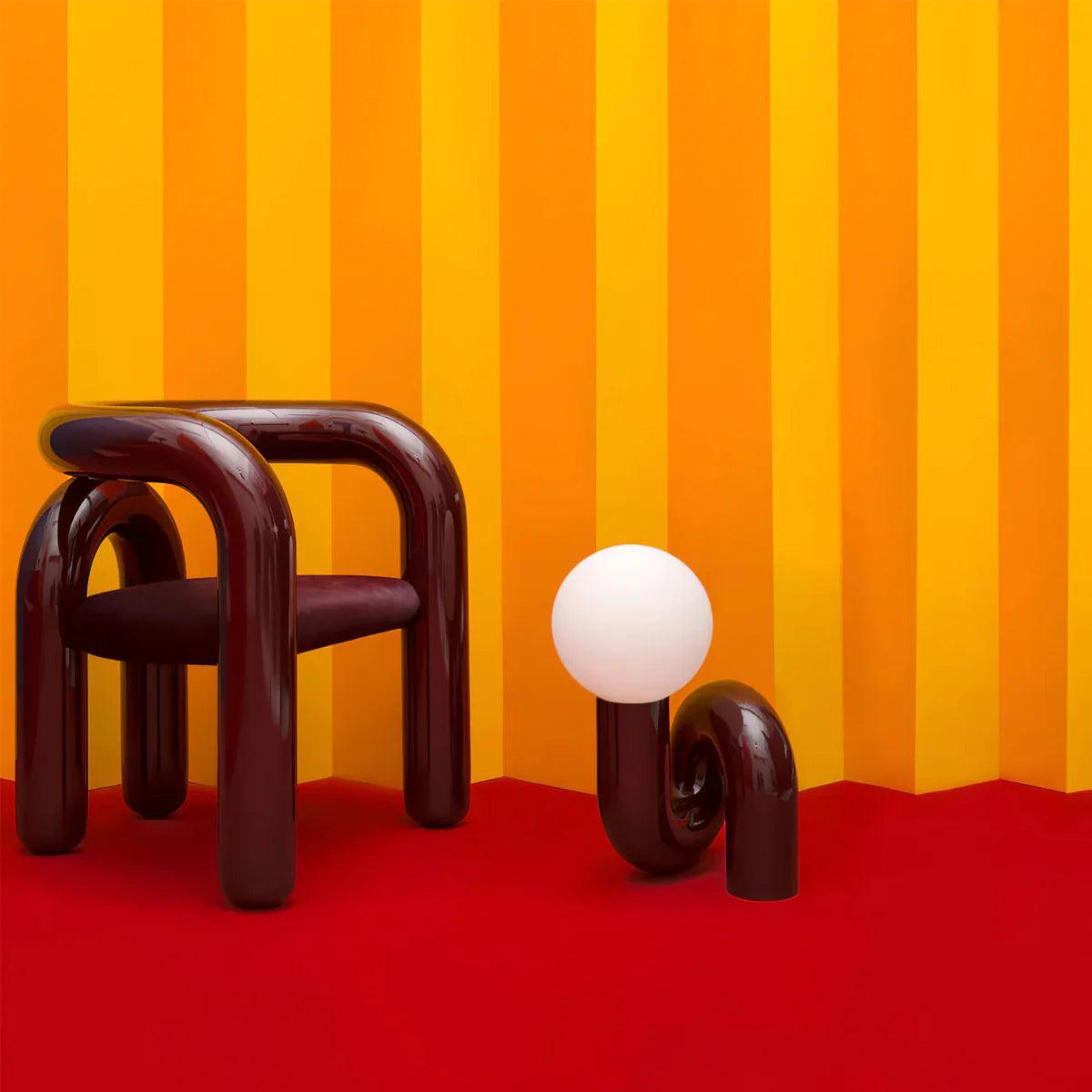 Modern Spiral Bedside Table Lamp - Quirky Whimsical Desk Lamp - PRHOMZ