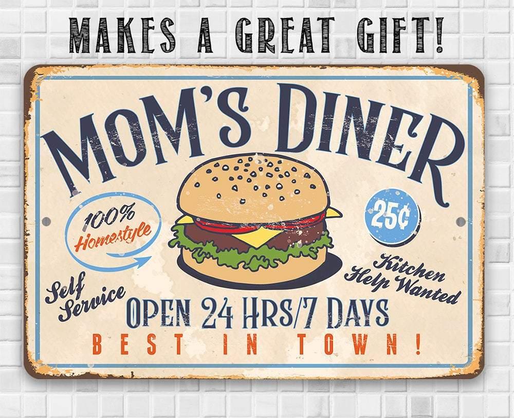 Mom's Diner - Metal Sign