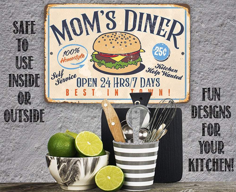 Mom's Diner - Metal Sign
