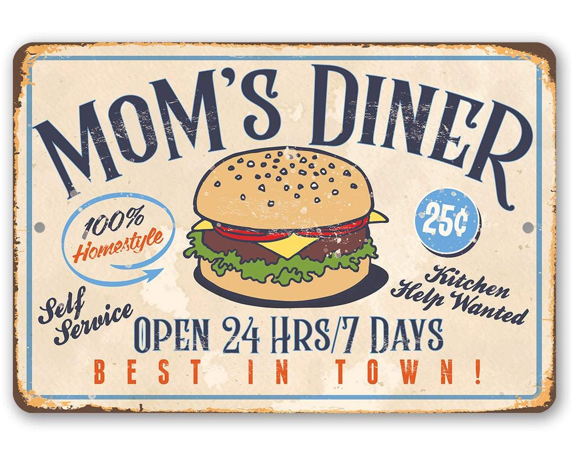 Mom's Diner - Metal Sign