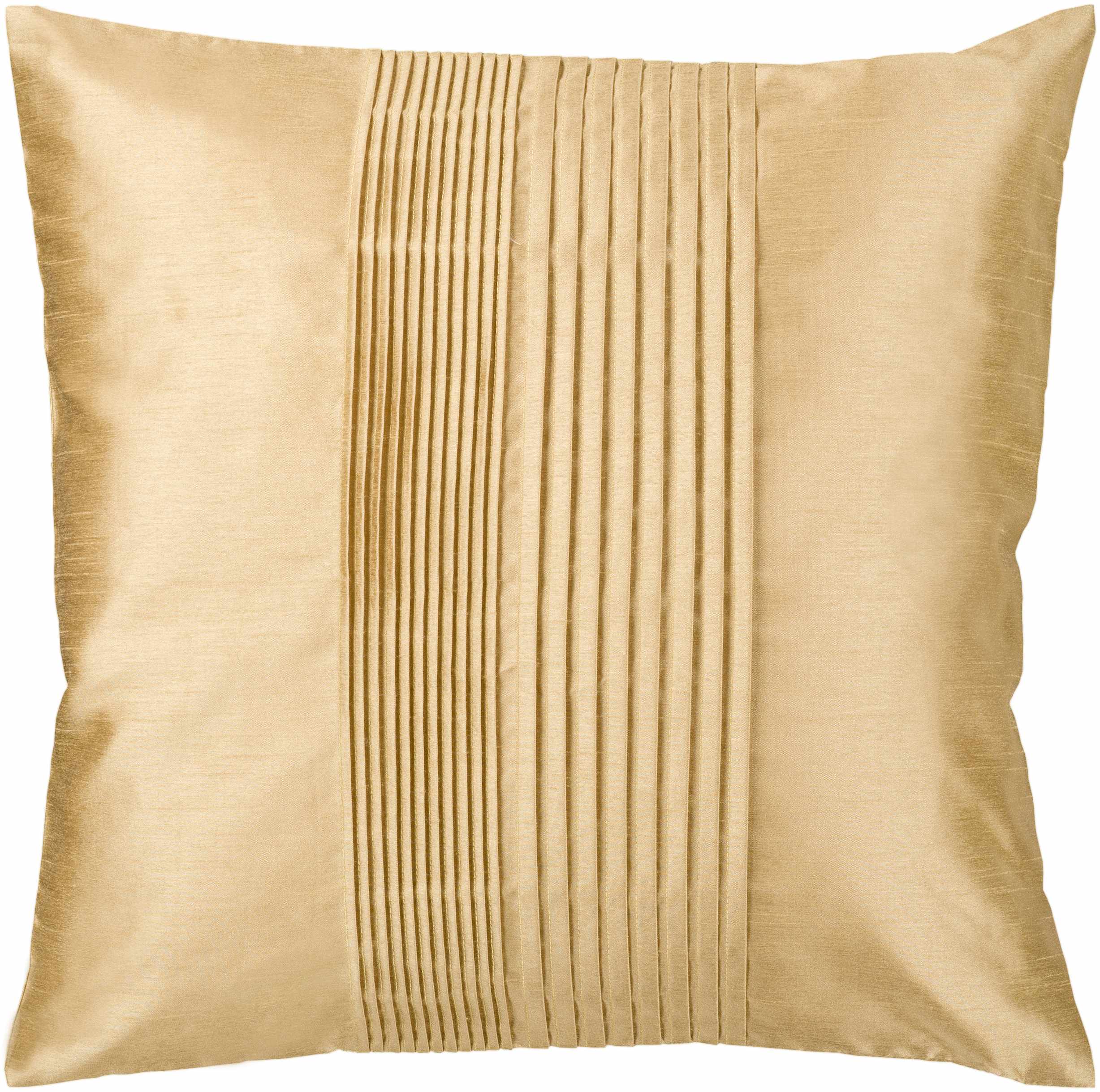 Monolith Mustard Pleated Throw Pillow-0