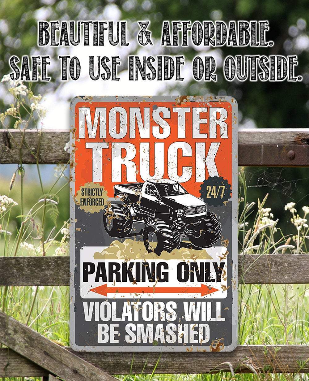 Monster Truck Parking - Metal Sign