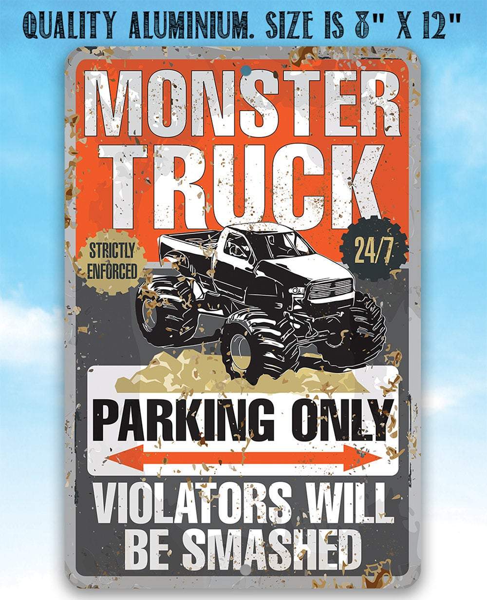 Monster Truck Parking - Metal Sign