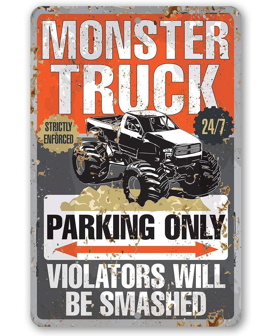 Monster Truck Parking - Metal Sign