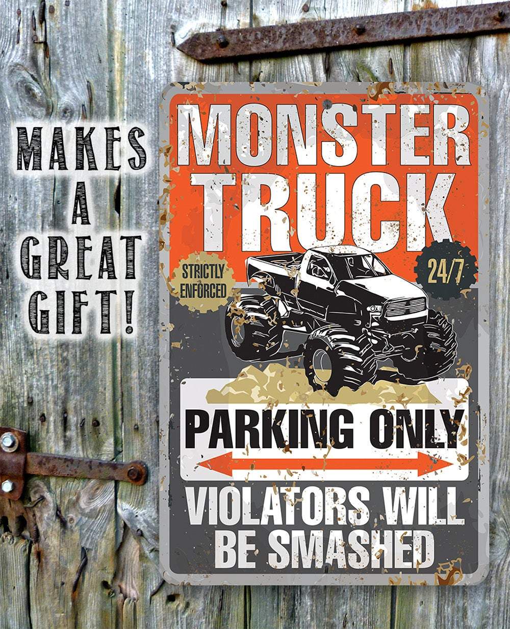 Monster Truck Parking - Metal Sign