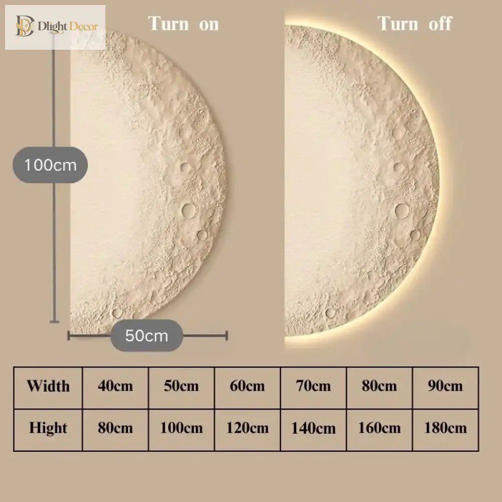 Moon LED Wall Art Light | Modern Interior Home Lighting