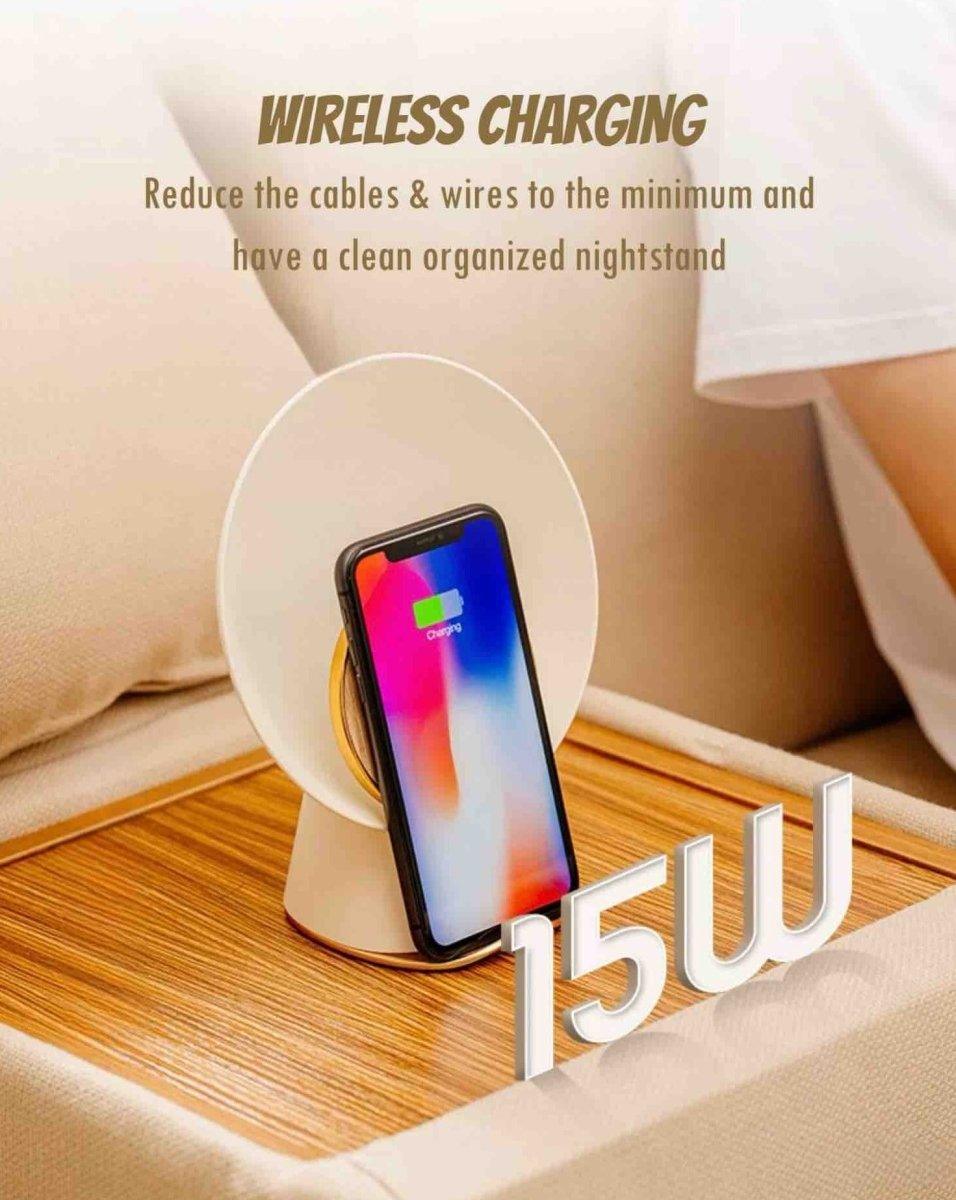 Moon Station: Bedside Lamp, Wireless Charger, Stereo Speaker All In One - PRHOMZ
