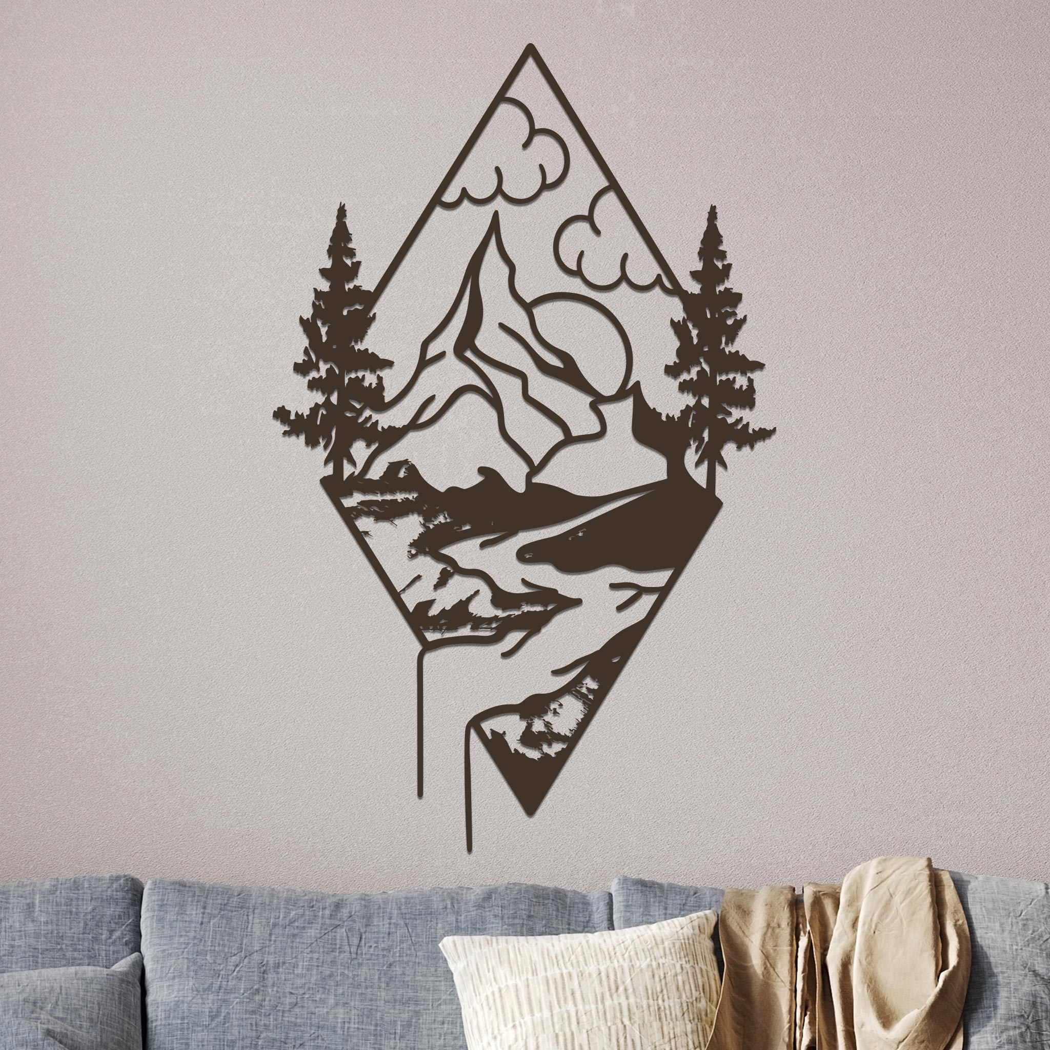 Mountain Landscape in a Diamond Sign-5