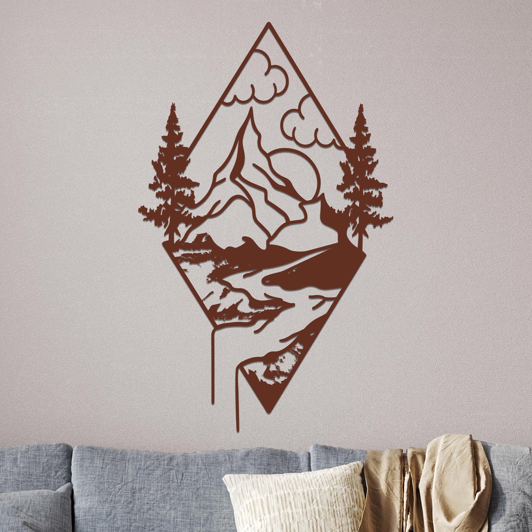 Mountain Landscape in a Diamond Sign-4