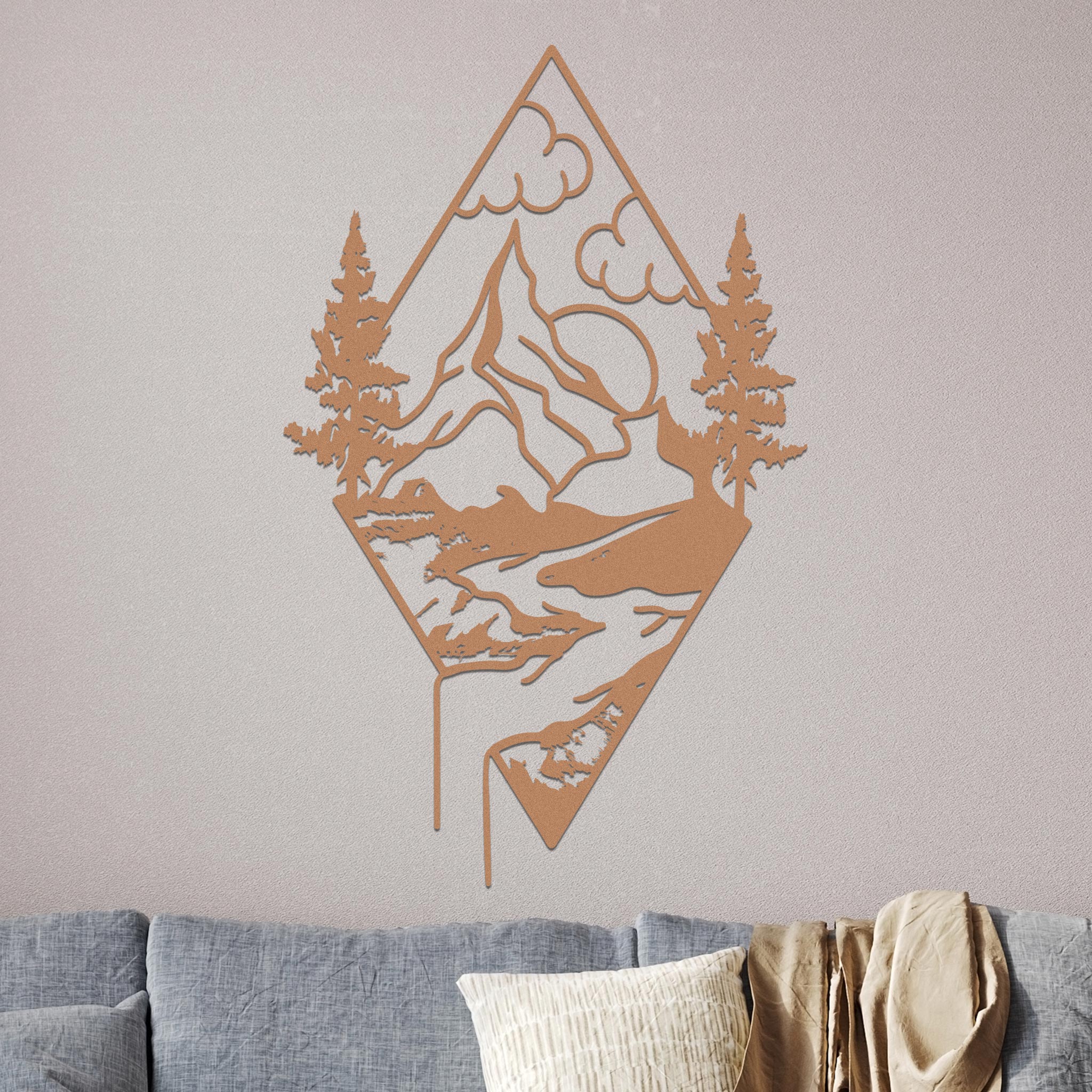 Mountain Landscape in a Diamond Sign-3