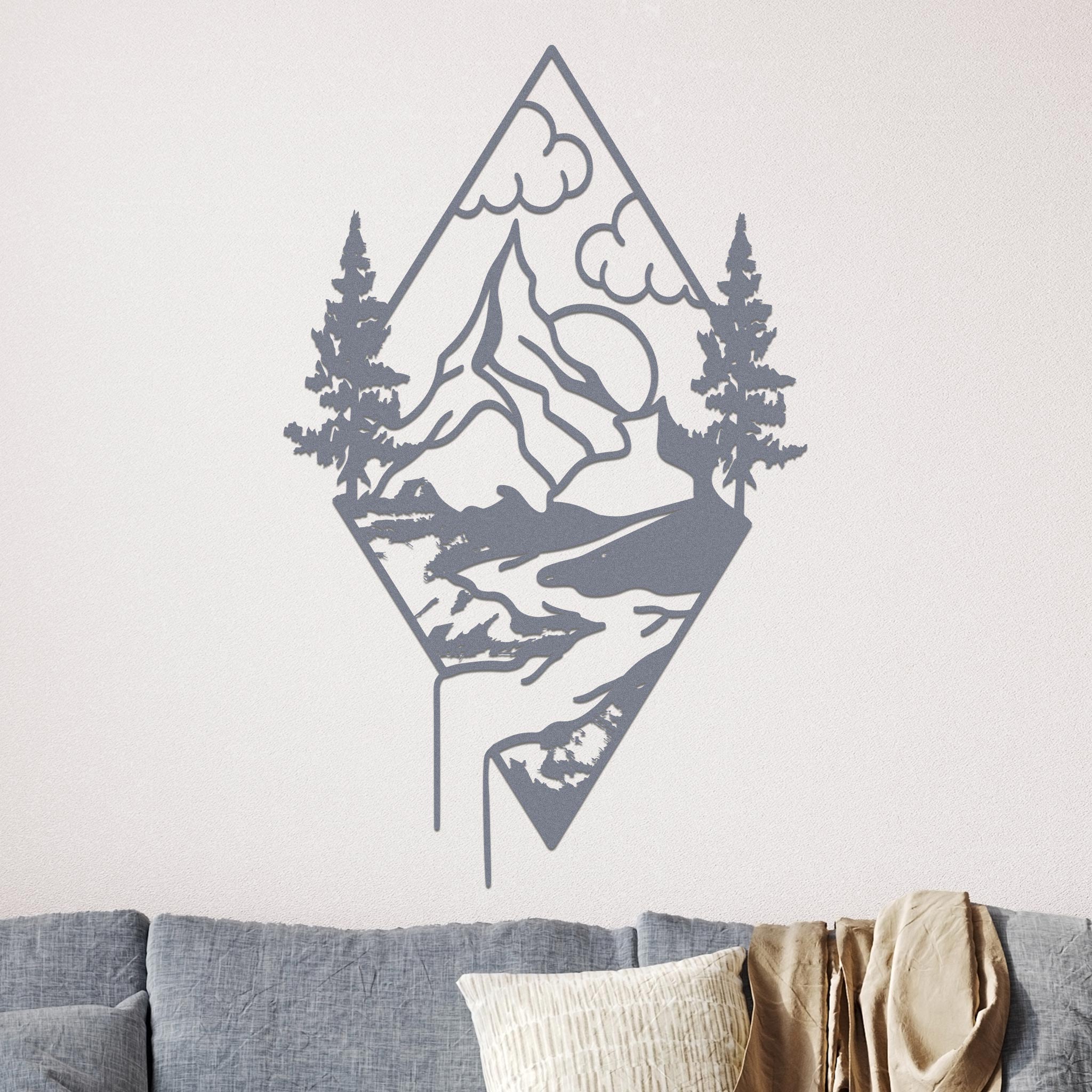 Mountain Landscape in a Diamond Sign-6