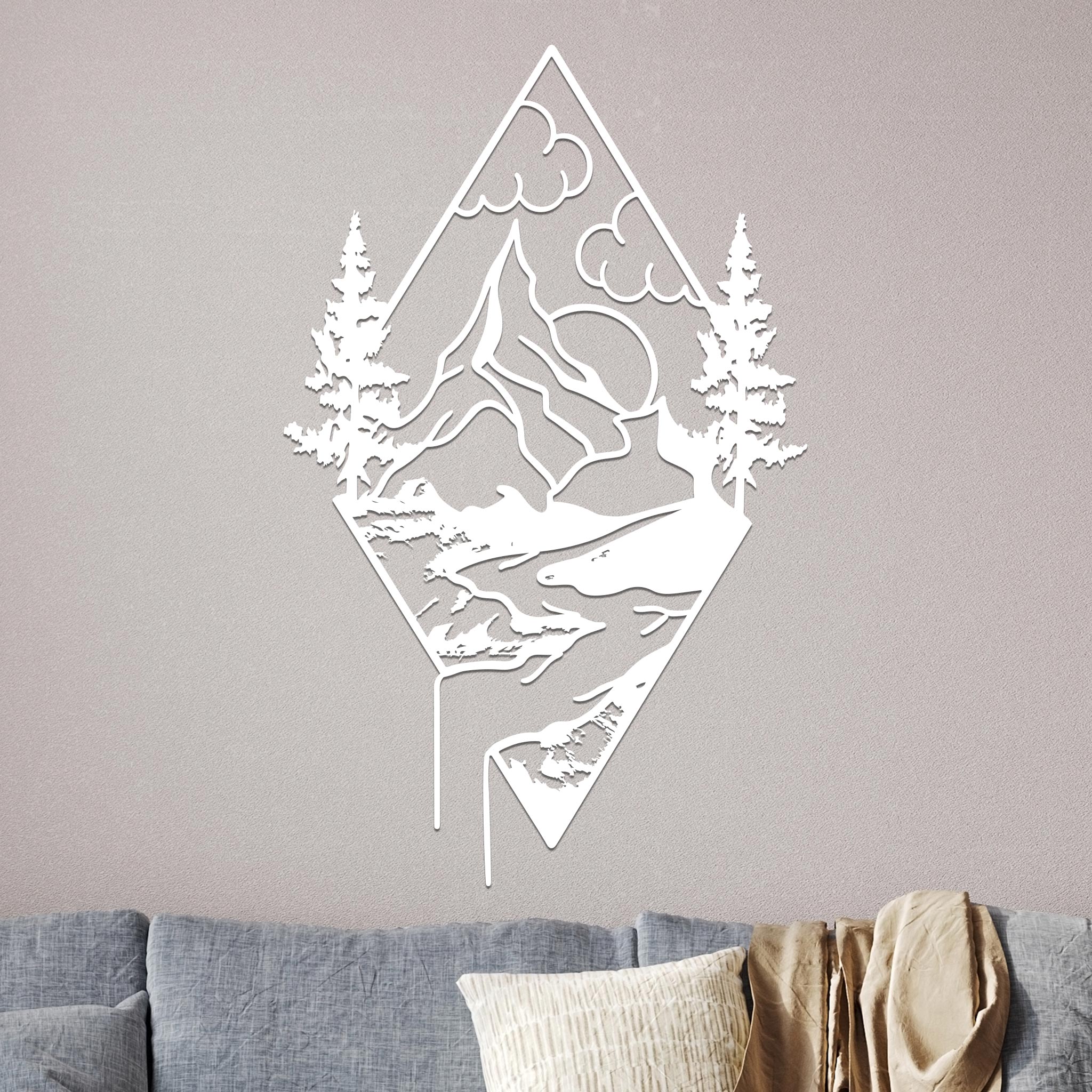 Mountain Landscape in a Diamond Sign-1