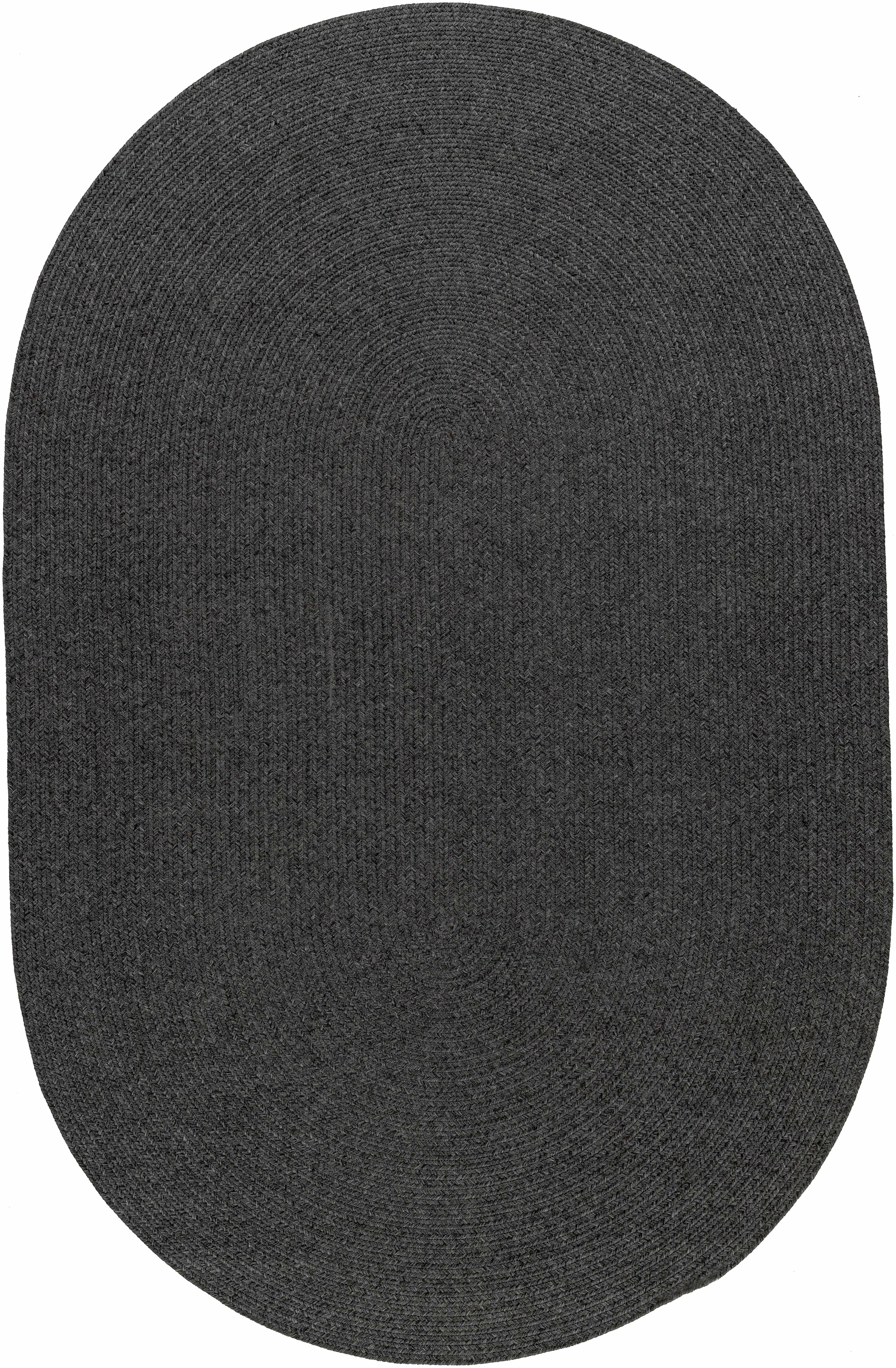 Black Braided Faux Jute Outdoor Rug