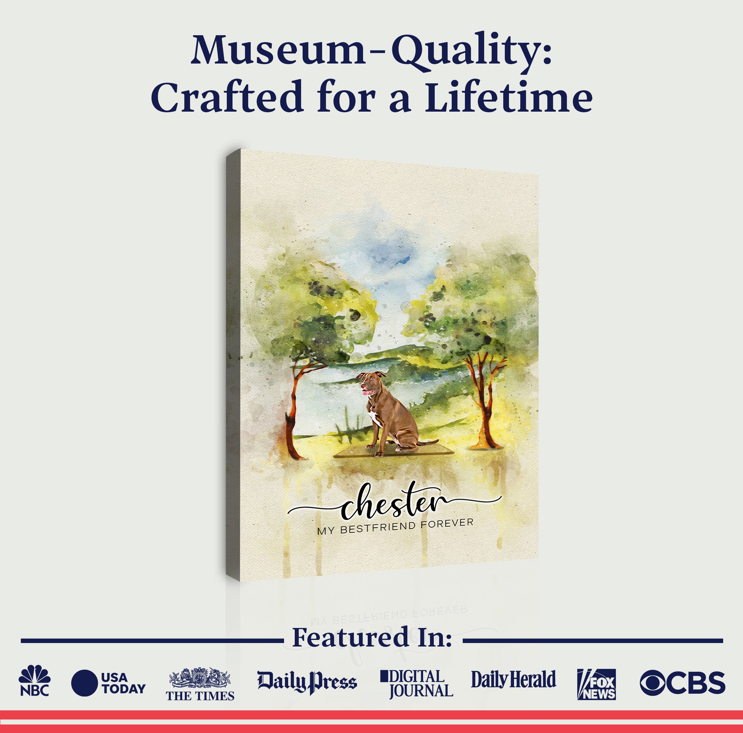 Pet Memorial Watercolor Sign My Bestfriend Forever