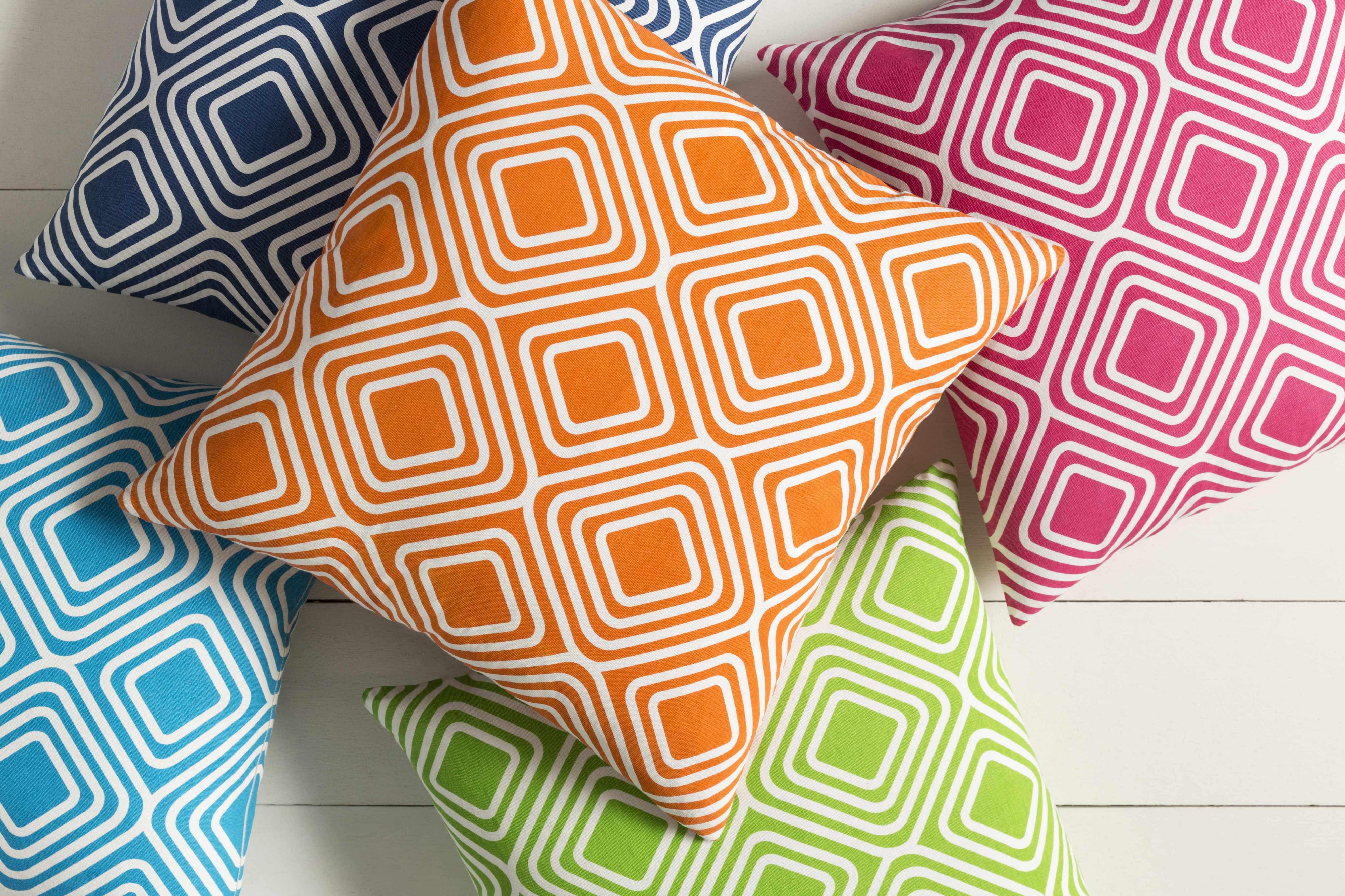 Kinross Pink Geometric Square Throw Pillow - Clearance - PRHOMZ