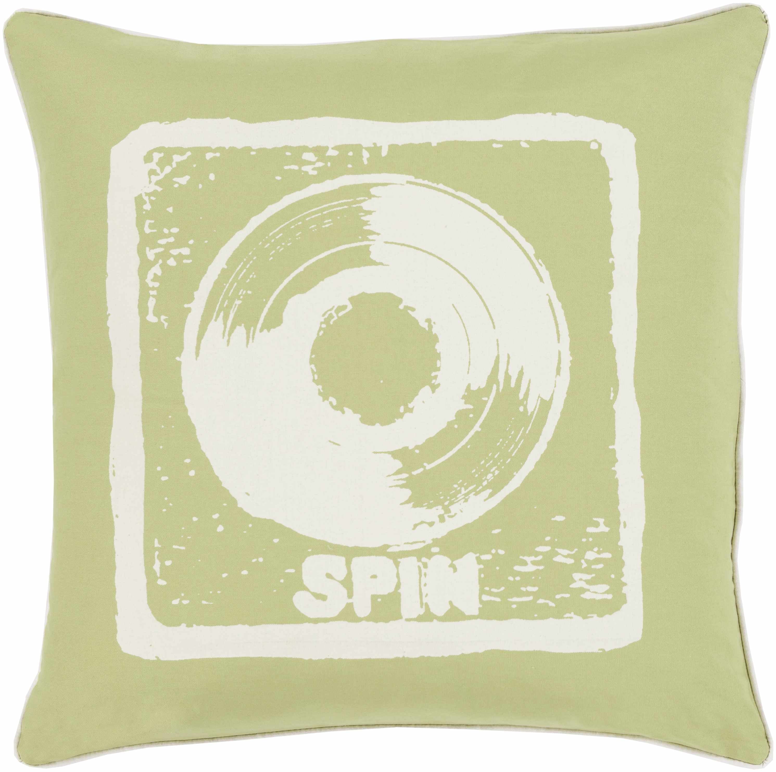Marcoola Green Vinyl Circle Accent Pillow - Clearance-0