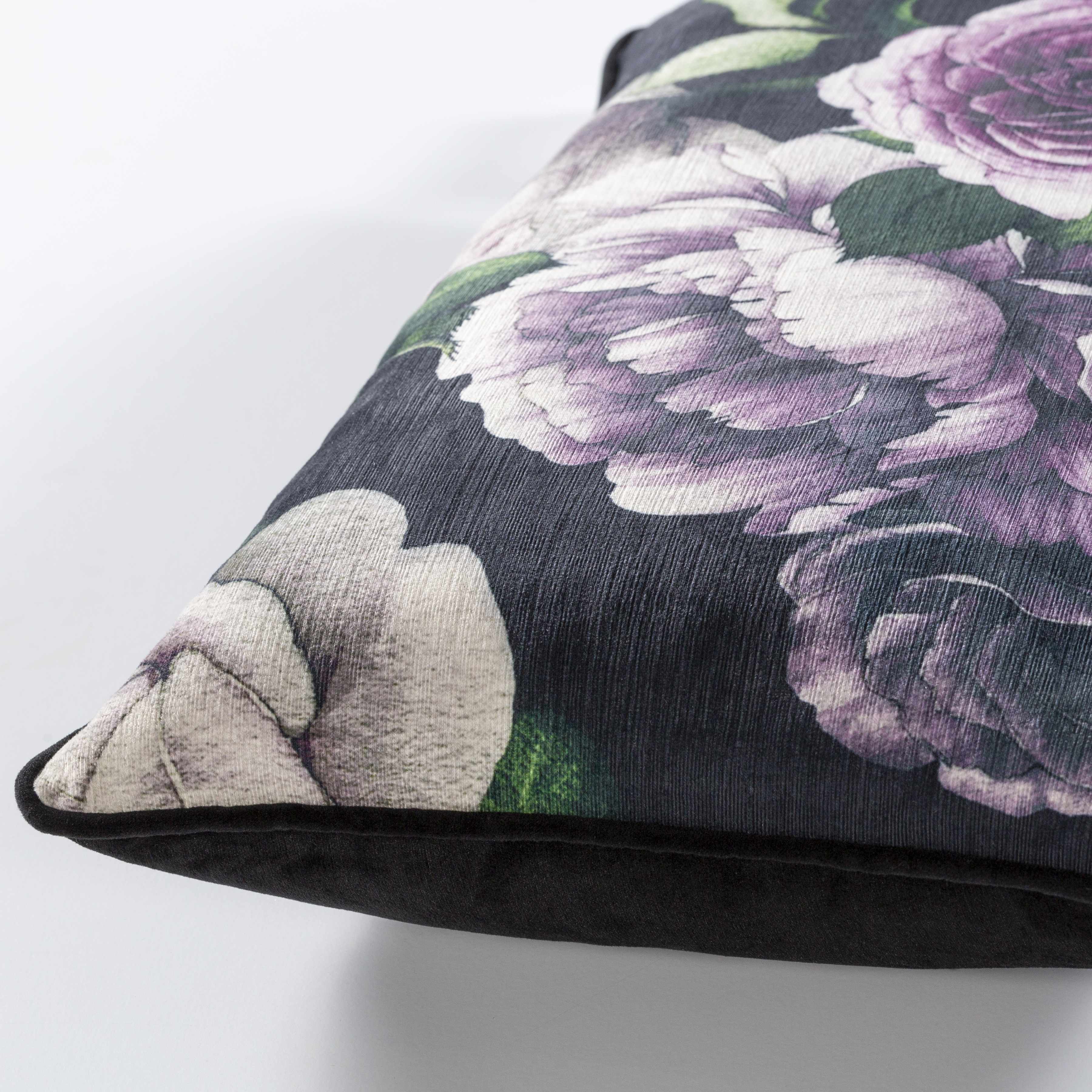Merrylands Purple Floral Elegance Lumbar Pillow - Clearance-1