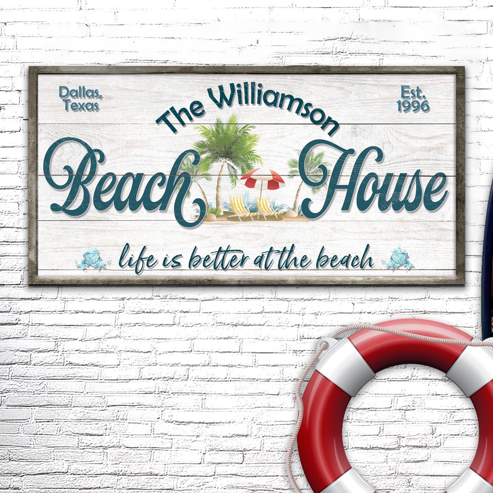 Personalized Beach House Sign III
