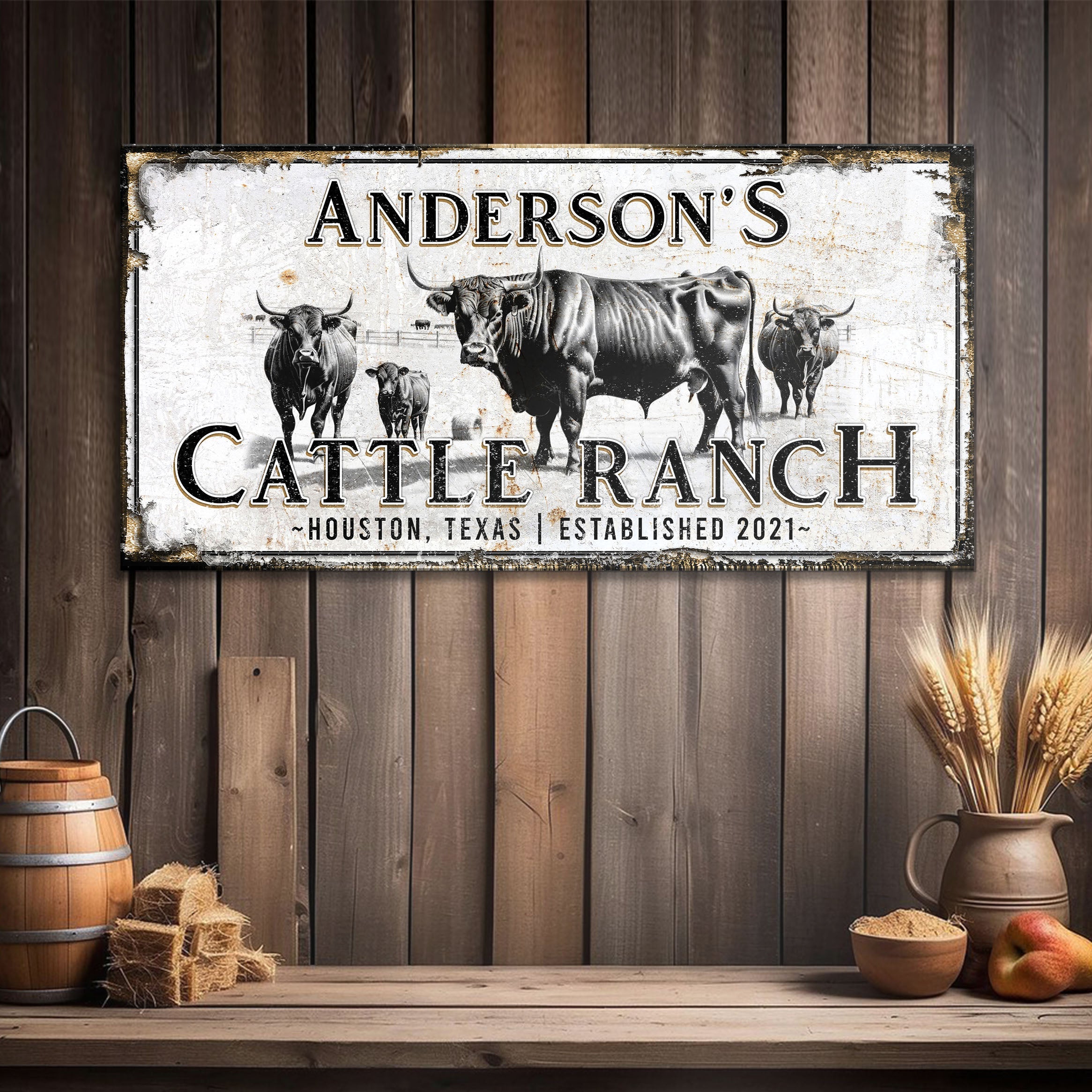 Personalized Cattle Sign