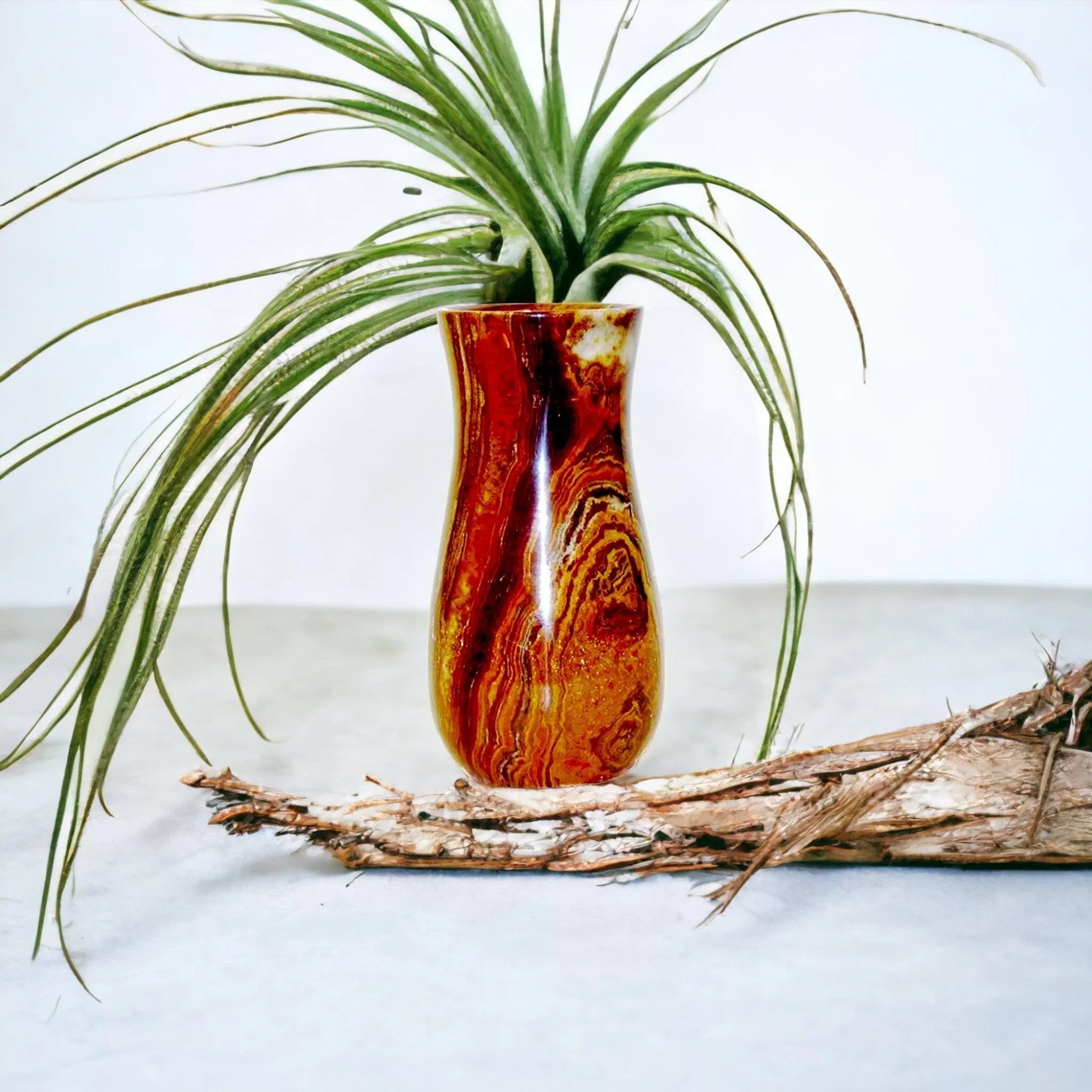 Multi Brown Onyx 9 inch Vase