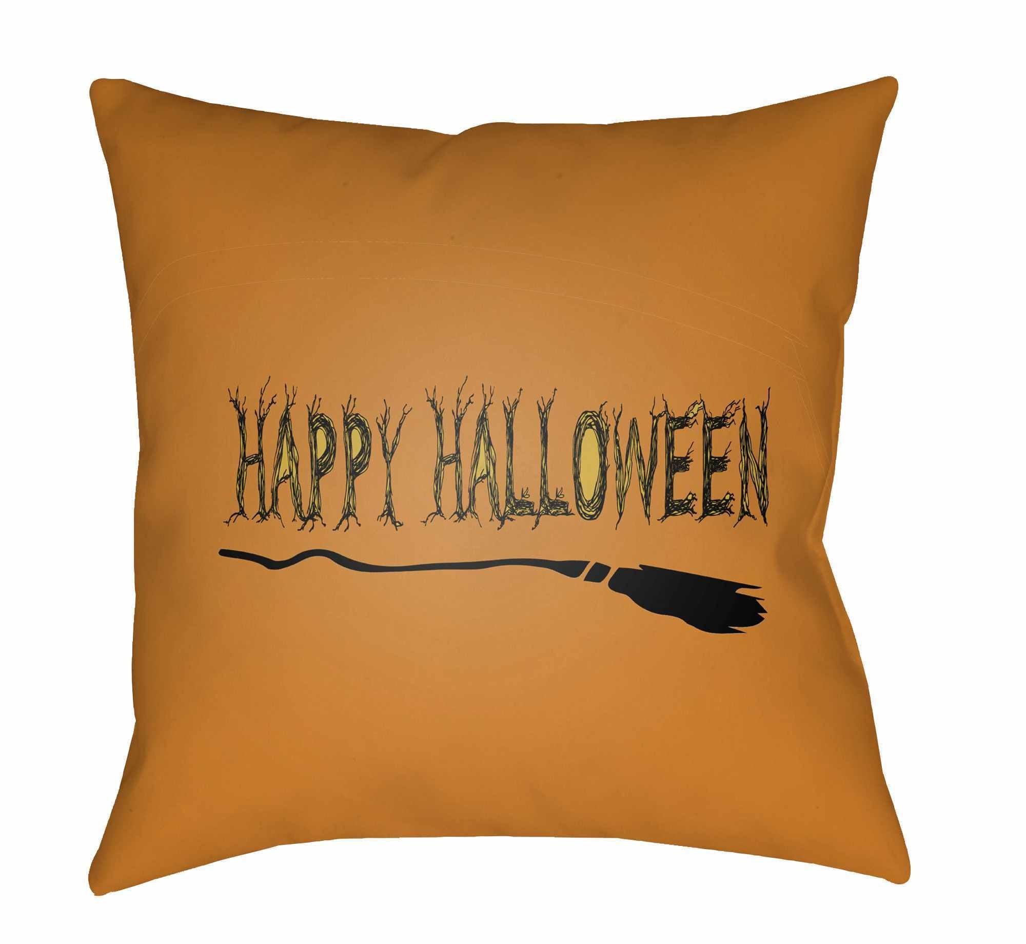 Halloween Orange Throw Pillow - PRHOMZ