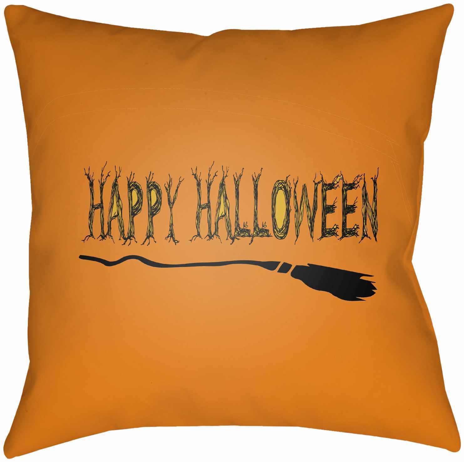 Halloween Orange Throw Pillow - PRHOMZ