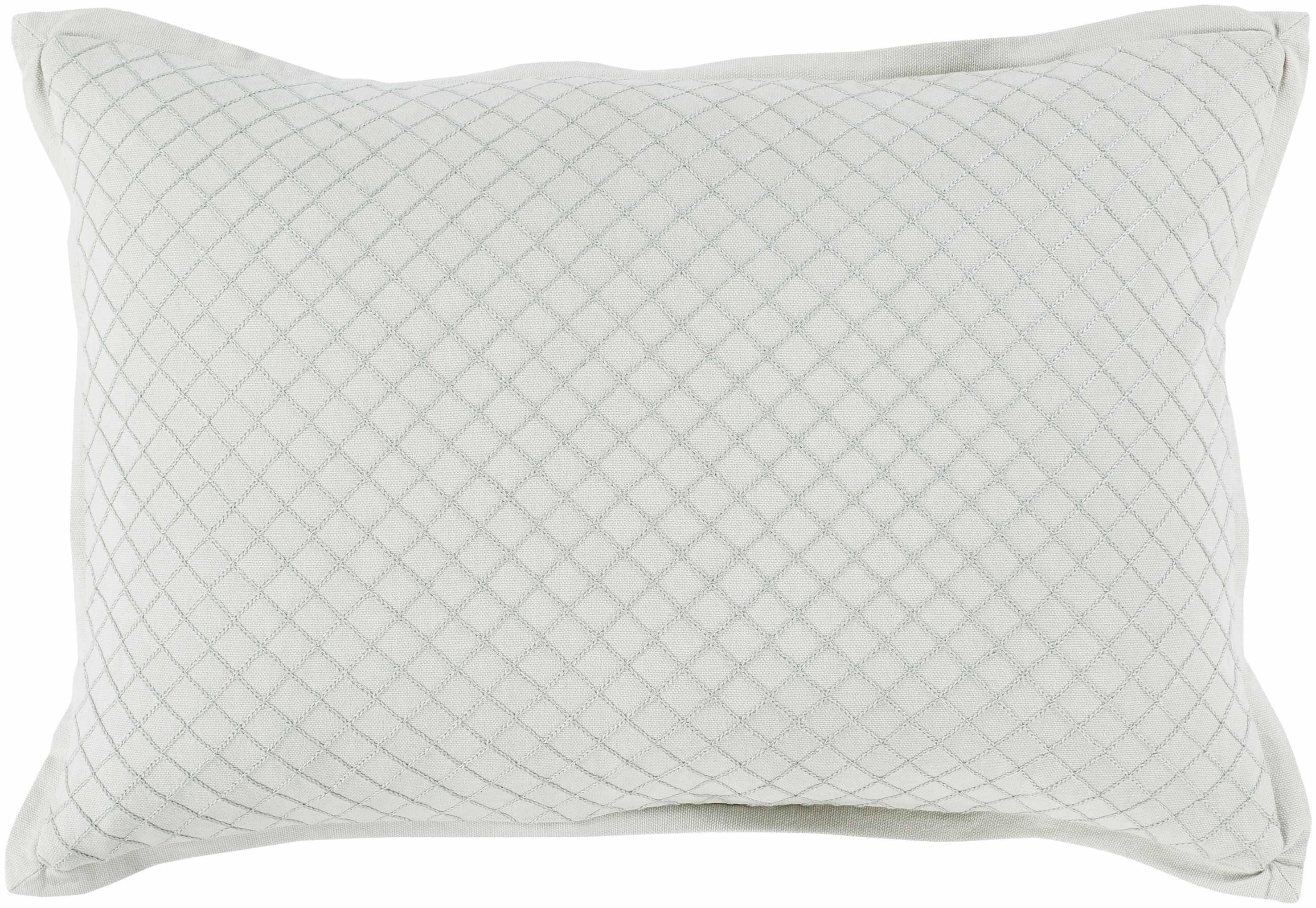 Naremburn White Diamond Pattern Accent Pillow - Clearance-1