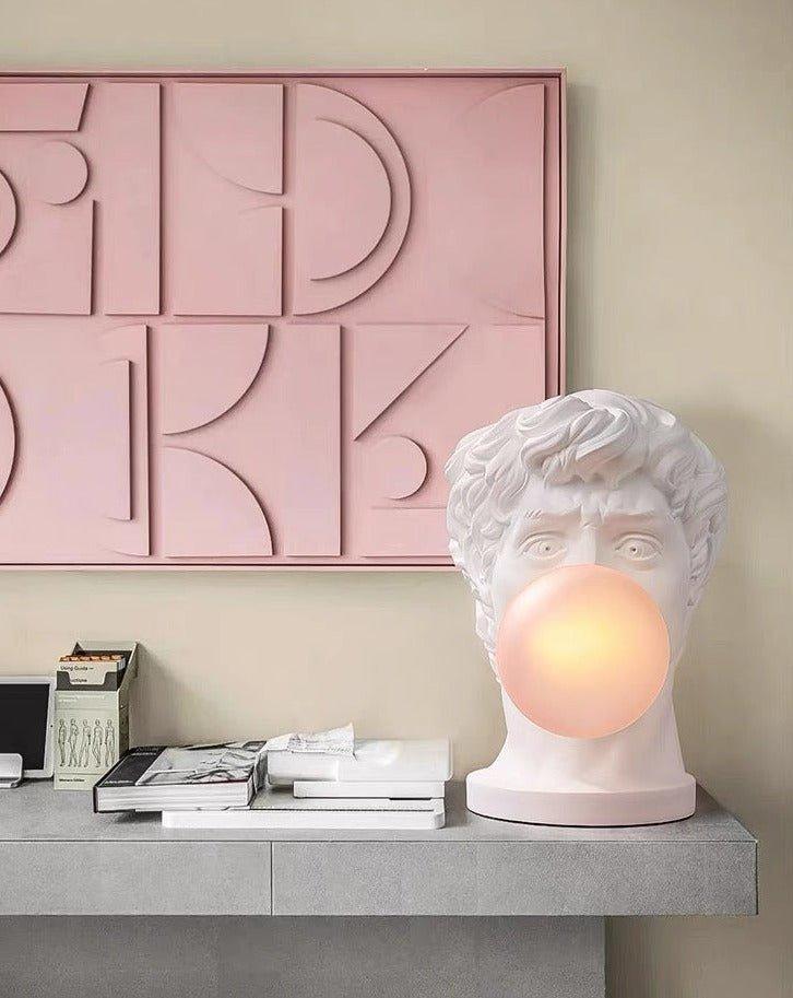 Naughty David Popping Gum Modern Designer Table Lamp - Cute Funny Decorative Bedside Lamp - PRHOMZ