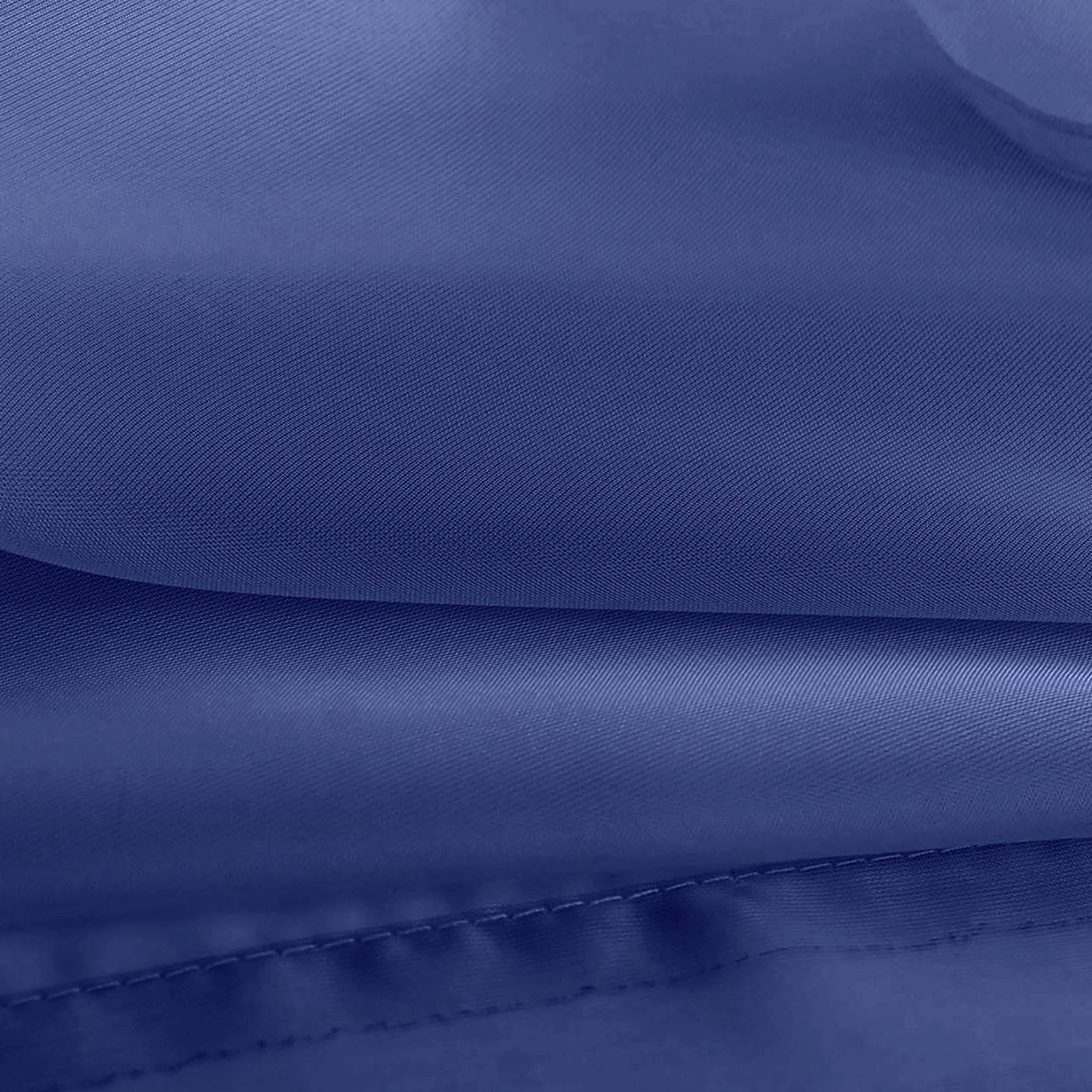 84" Inches Long - Navy Blue Sheer Window Rod Pocket Curtain Set (2 Panels)