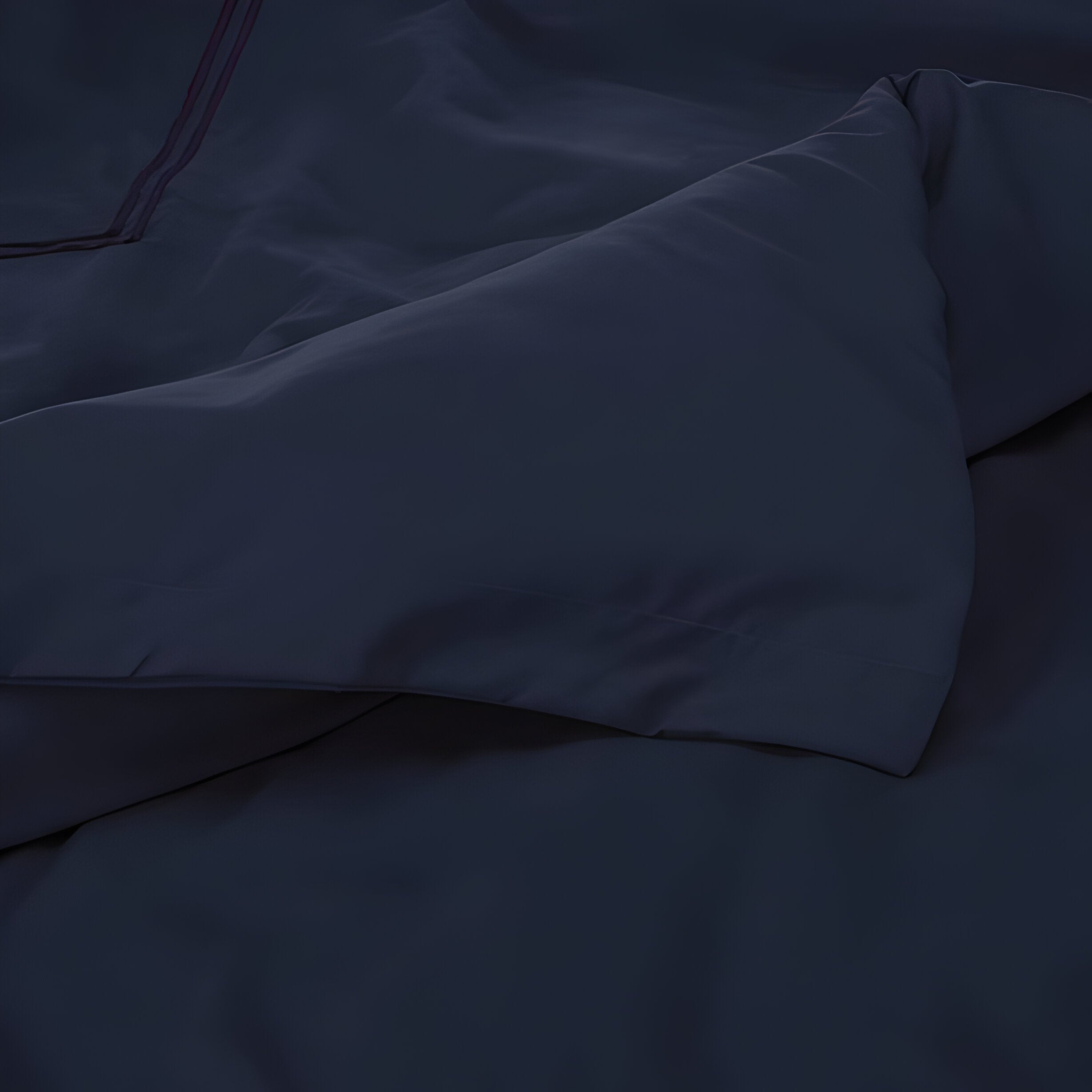 400TC Cotton Luxurious Double Embroidery Sateen Solid Duvet Cover Set
