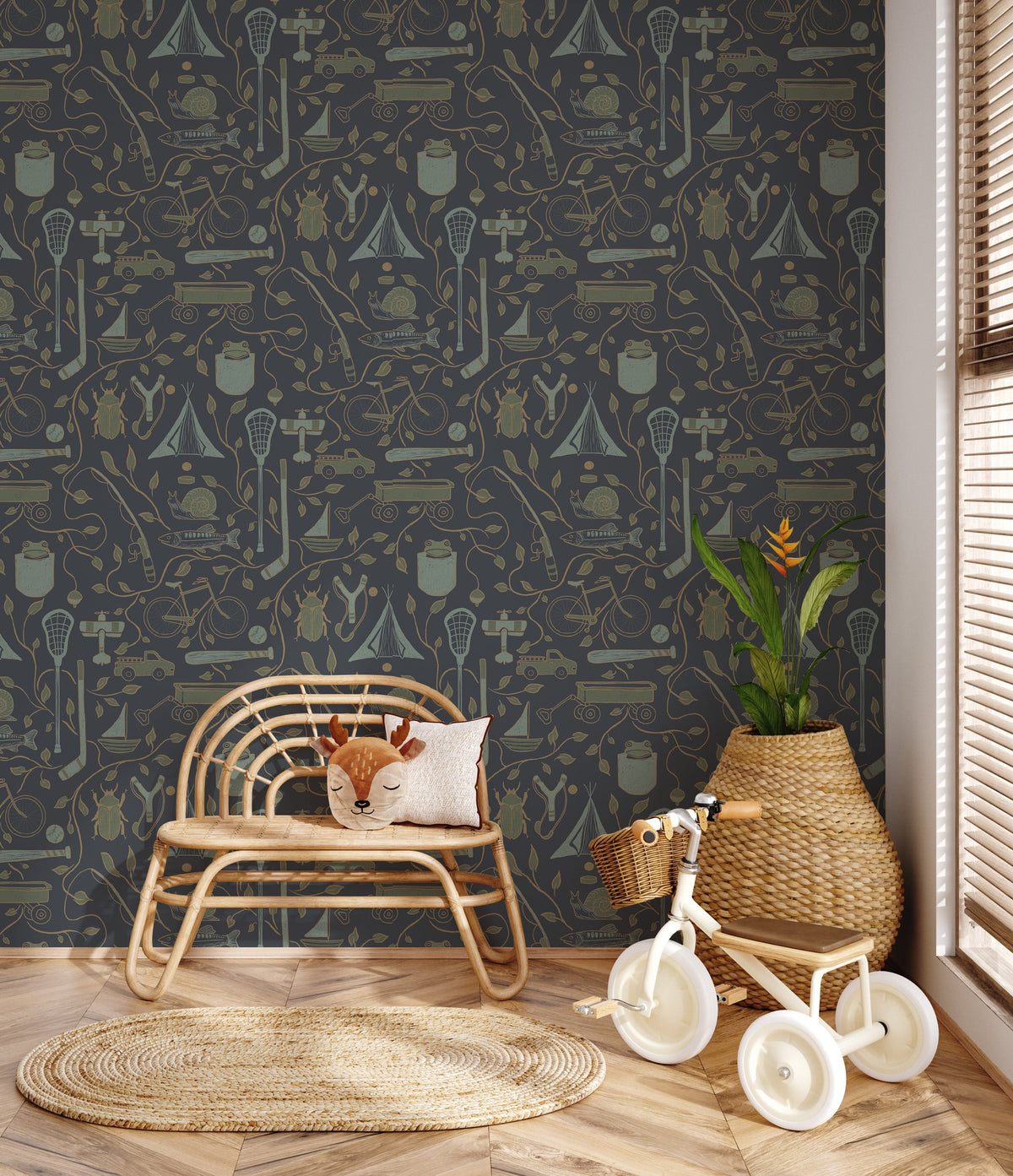 Elliot Wallpaper by Karen and Marisa Designs
