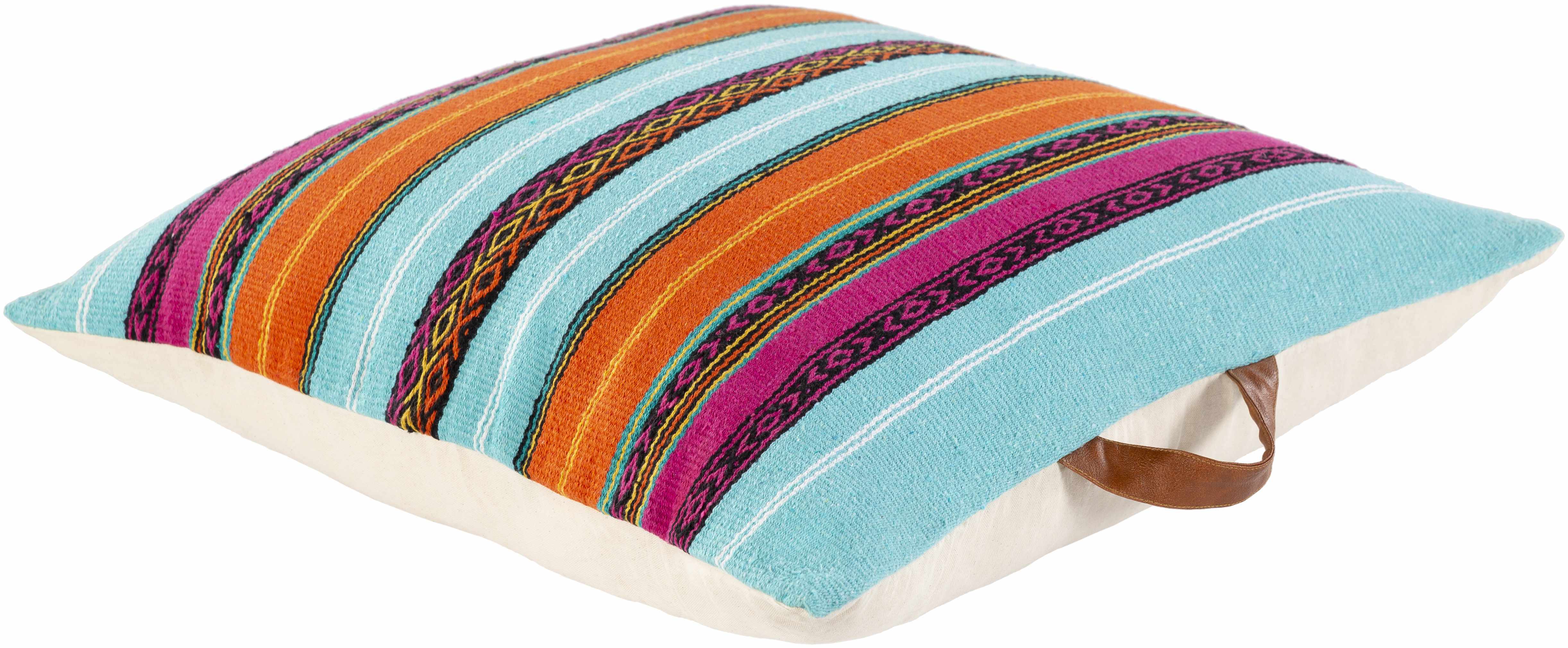 Anca Vibrant Striped Square Throw Pillow - Clearance-0