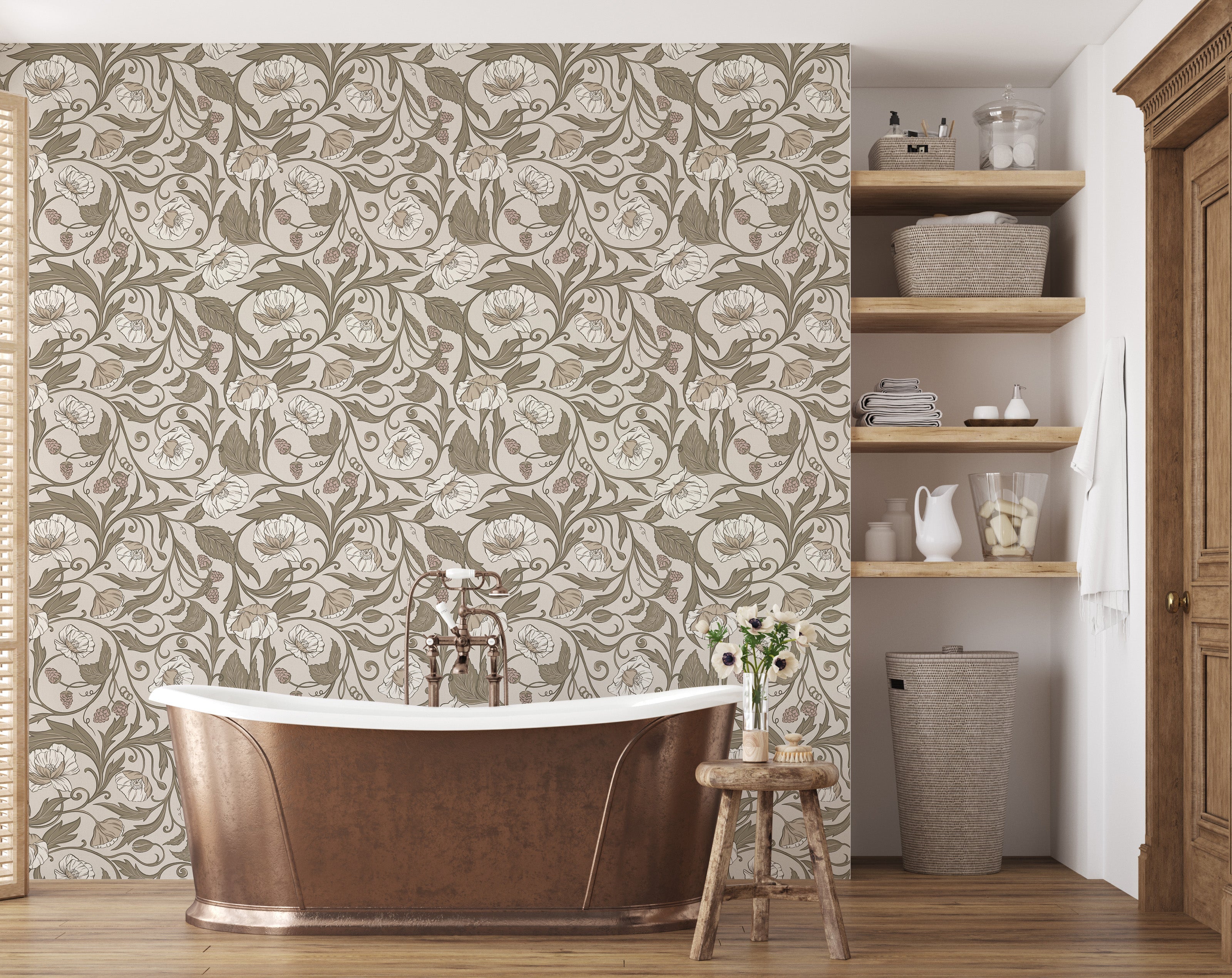 Sigrid Wallpaper by Wirihana Design