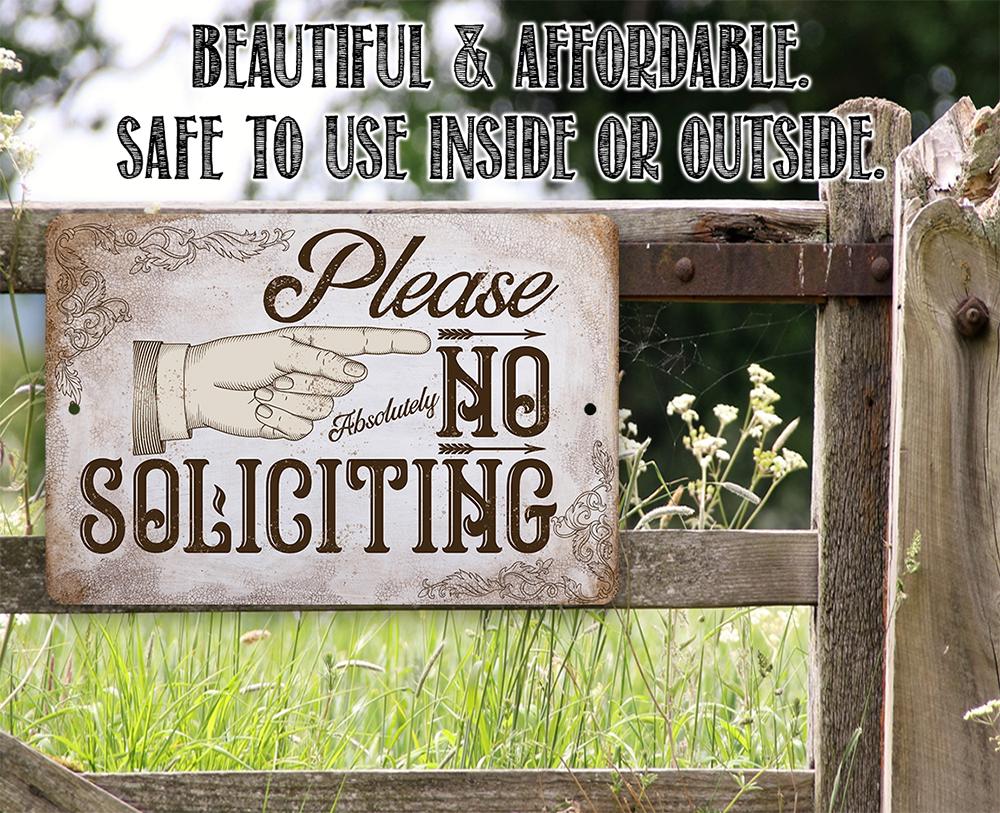 Please No Soliciting - Metal Sign