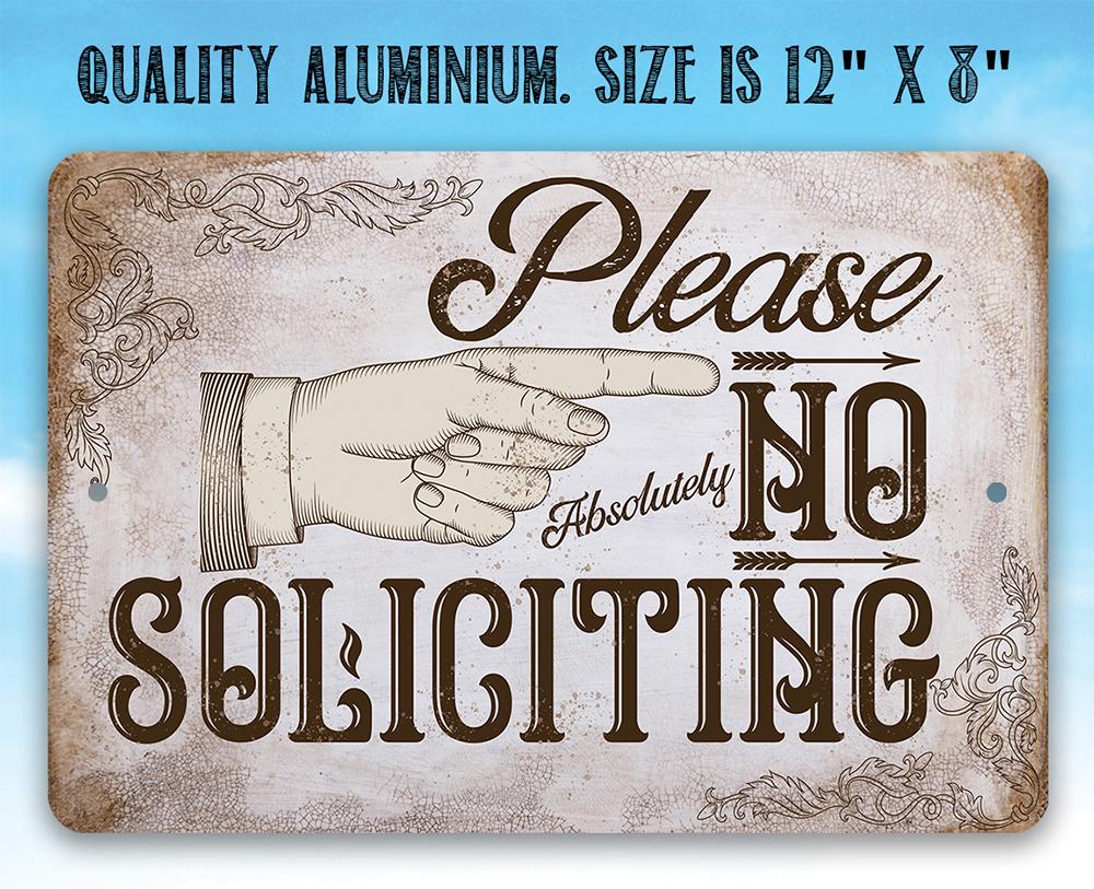 Please No Soliciting - Metal Sign