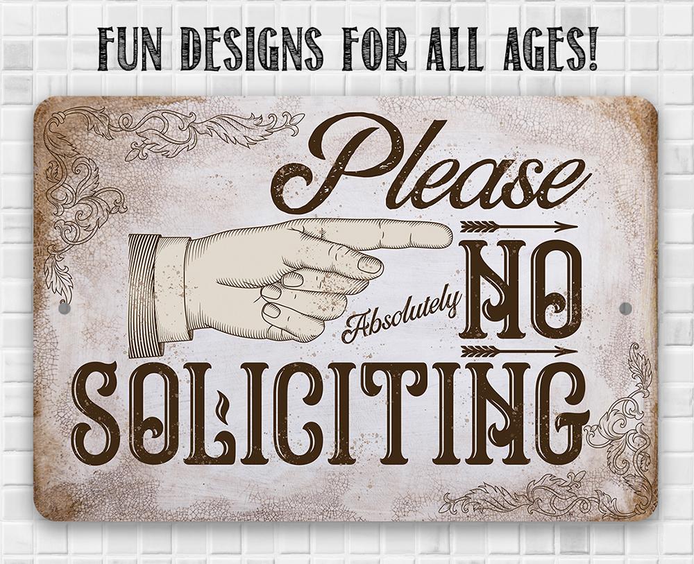 Please No Soliciting - Metal Sign