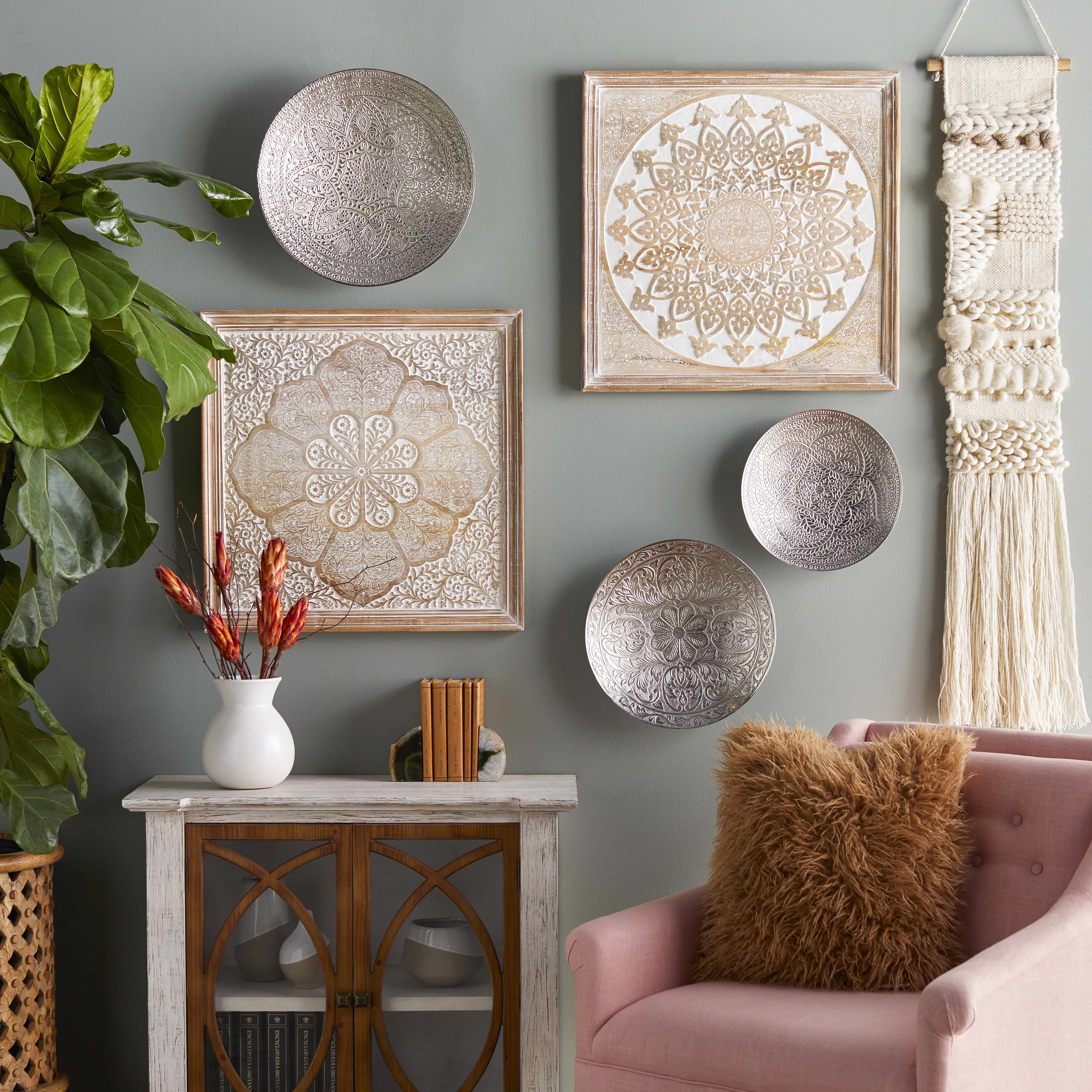 Riverwatch Ivory Woven Patterned Wall Hanging-1