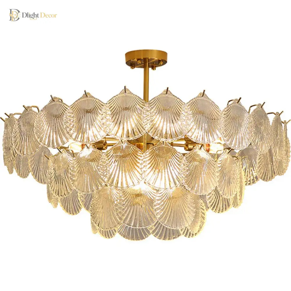 Nordic Glass Chandelier | Modern Dining Room Lighting