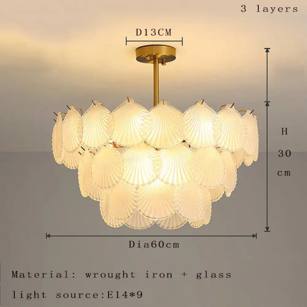 Nordic Glass Chandelier | Modern Dining Room Lighting