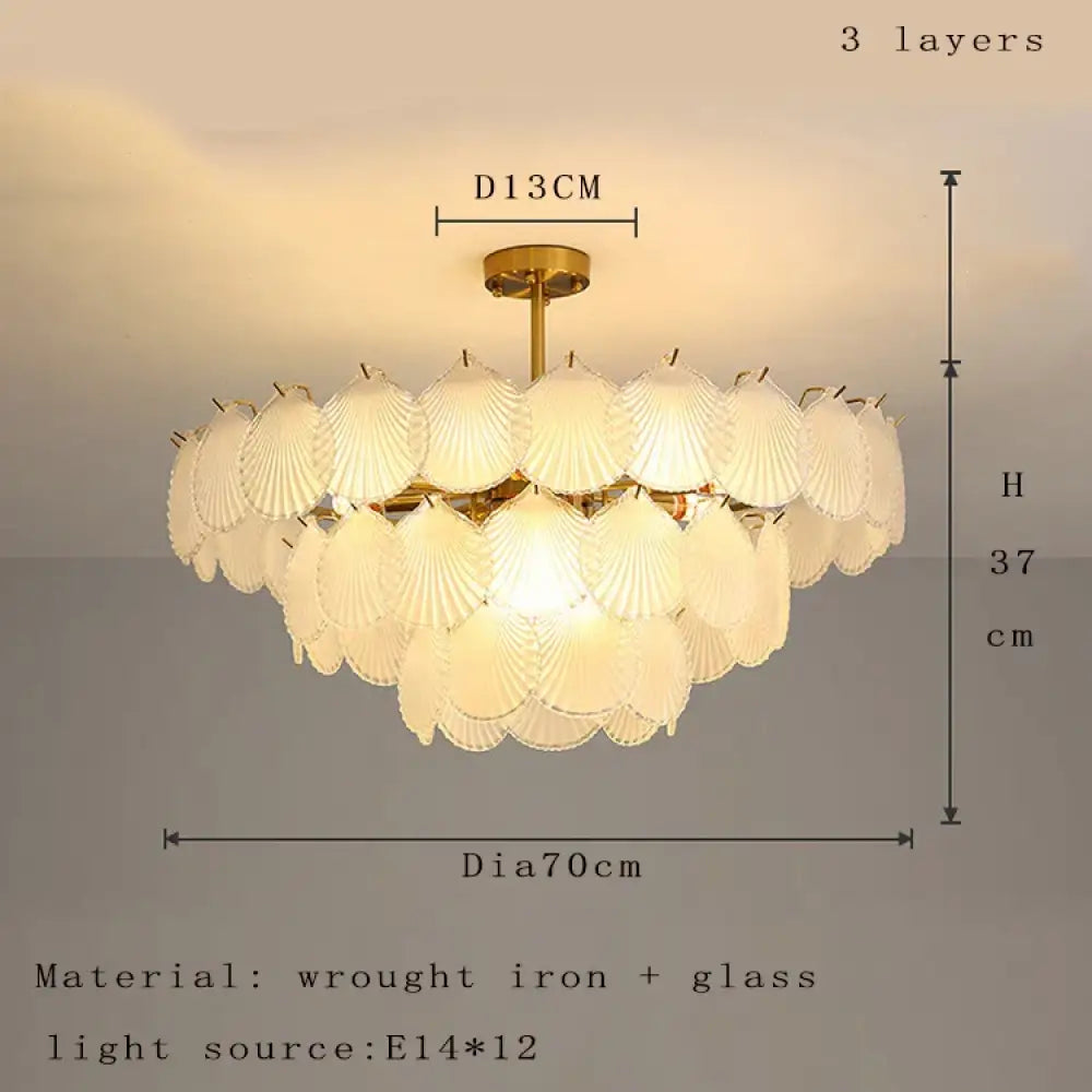 Nordic Glass Chandelier | Modern Dining Room Lighting