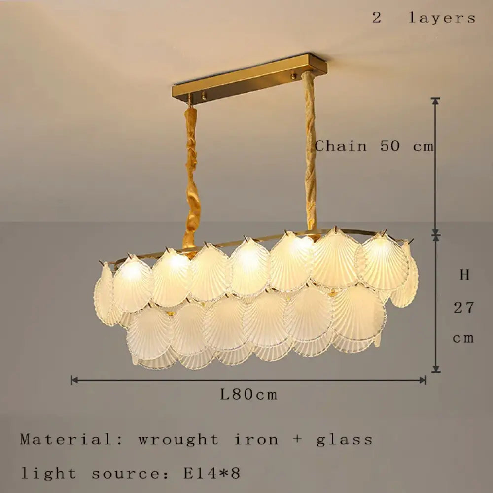 Nordic Glass Chandelier | Modern Dining Room Lighting