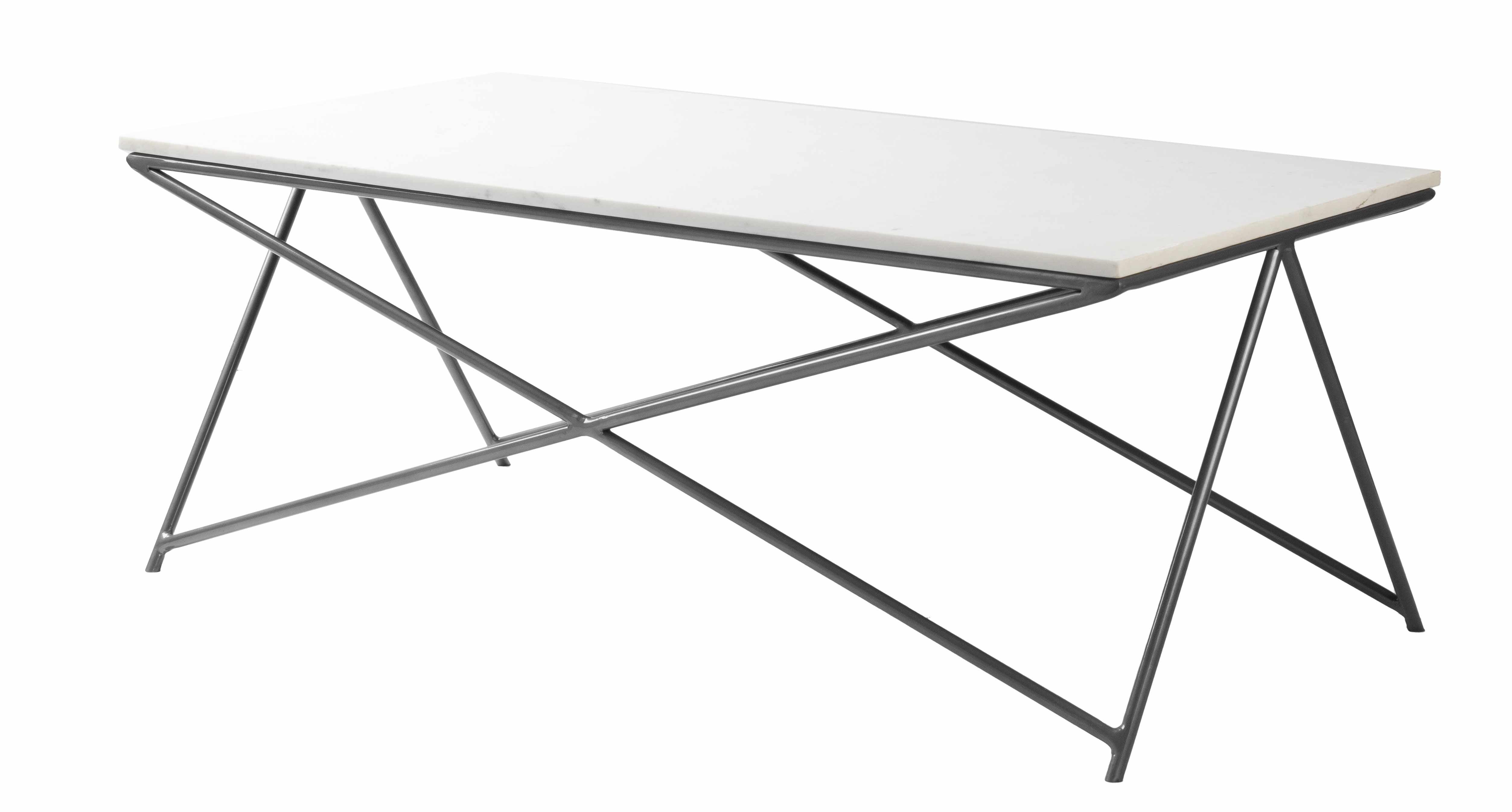 Wenzenbach White Marble Minimalist Coffee Table - PRHOMZ