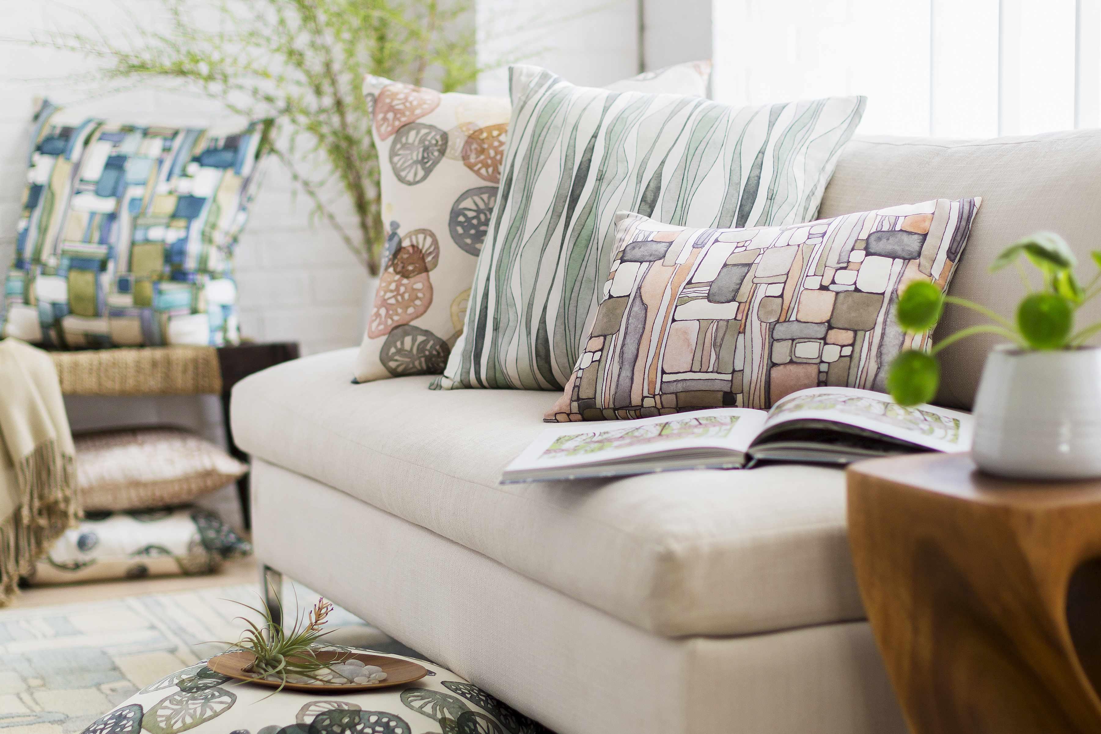 Bathurst Modern Multicolor Throw Pillow - Clearance-0