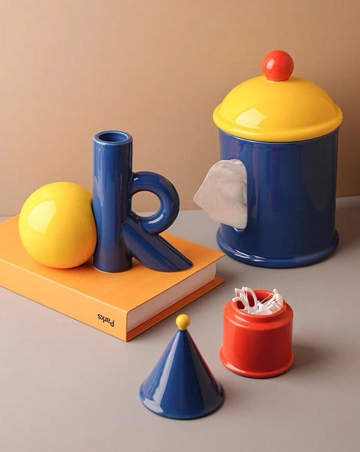 OK Ceramic Bud Vase - Handmade Dopamine Decorative Flower Vase - PRHOMZ